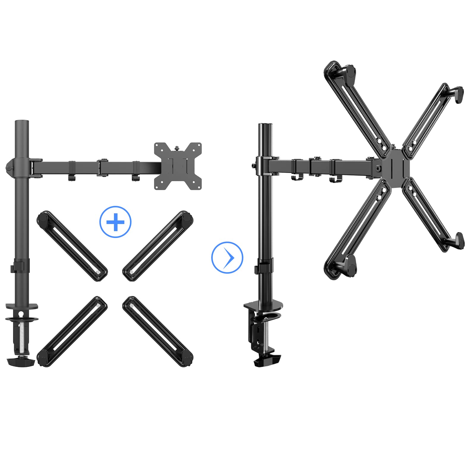 Pholiten Vesa Mount Bracket Adapter Monitor Arm Mounting Kit For Screen 13 To 27 Inch,75Mm Or 100Mm Vesa