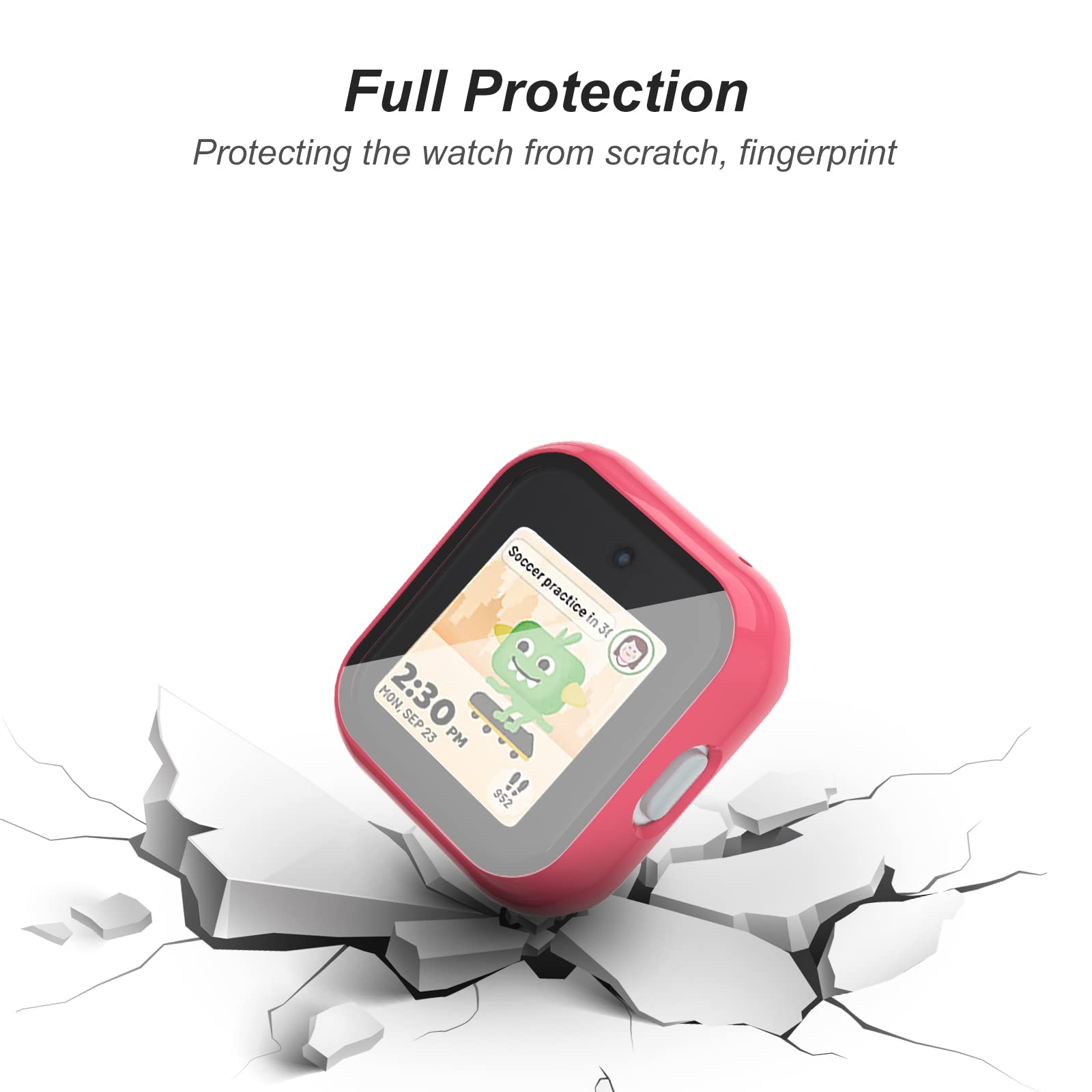 Blackpro 2 Pack Compatible With Syncup Kids Watch Screen Protector, Hard Pc & Tempered Glass Sync Up Kids Watch Protector Cover