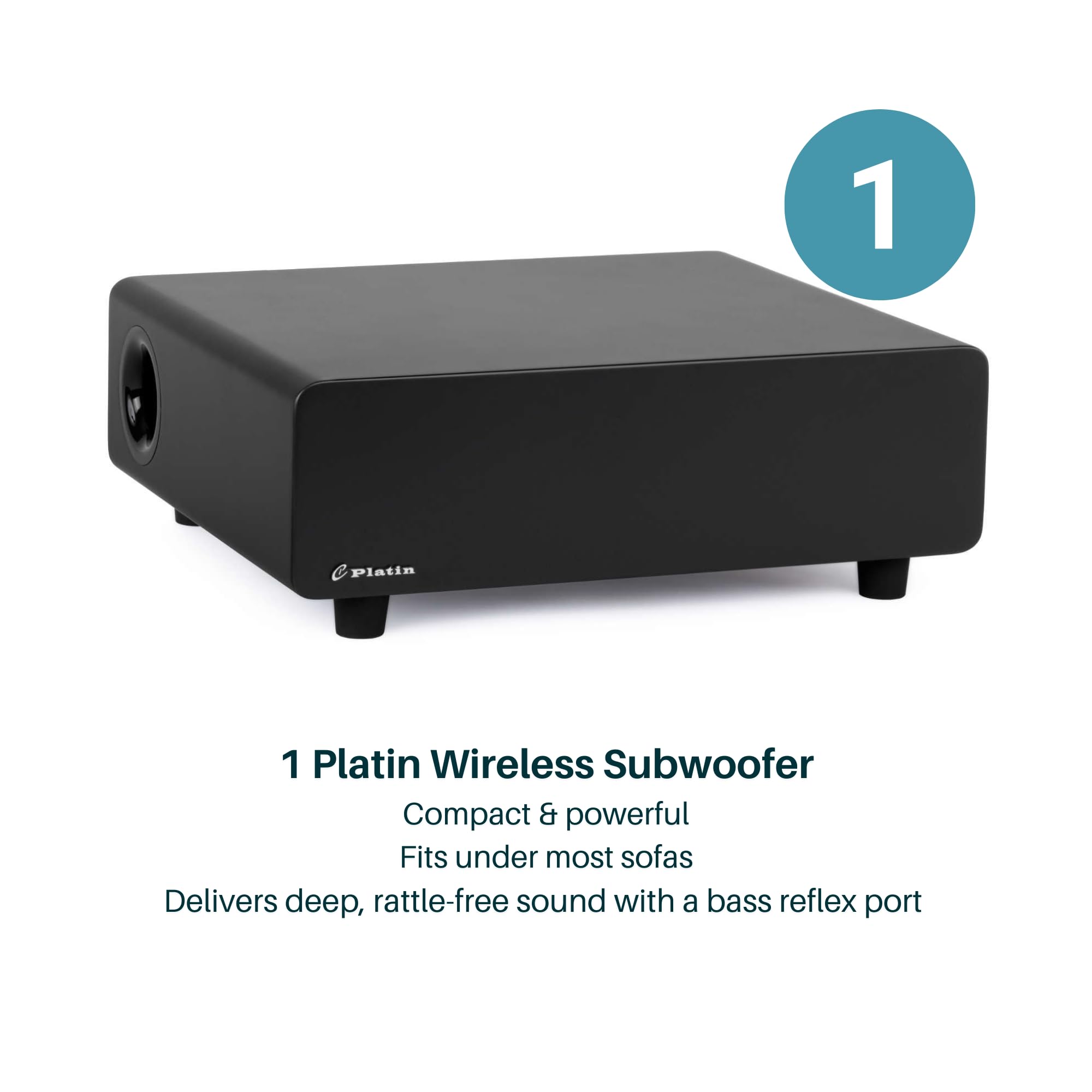 Platin Monaco 5.1 Wireless Home Theater System For Smart Tvs   With Wisa Soundsend Transmitter Included   Wisa Certified   Tuned