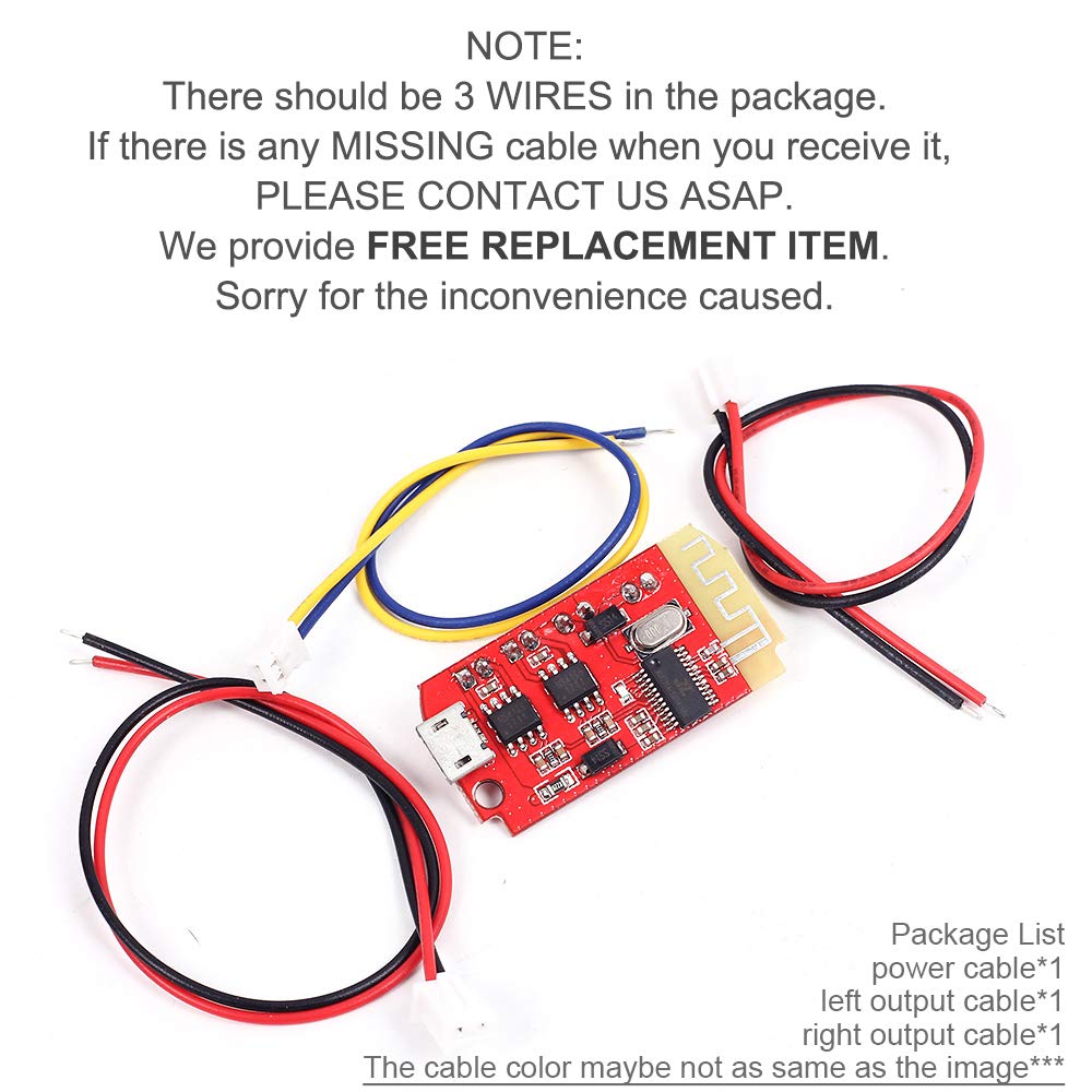 Audio Amplifier Board, Icstation ???? ????? Compatible Stereo Audio Amplifier Module 2X5W Bt 5.0 Mini Amplifier Board 3.7V 5V Fo