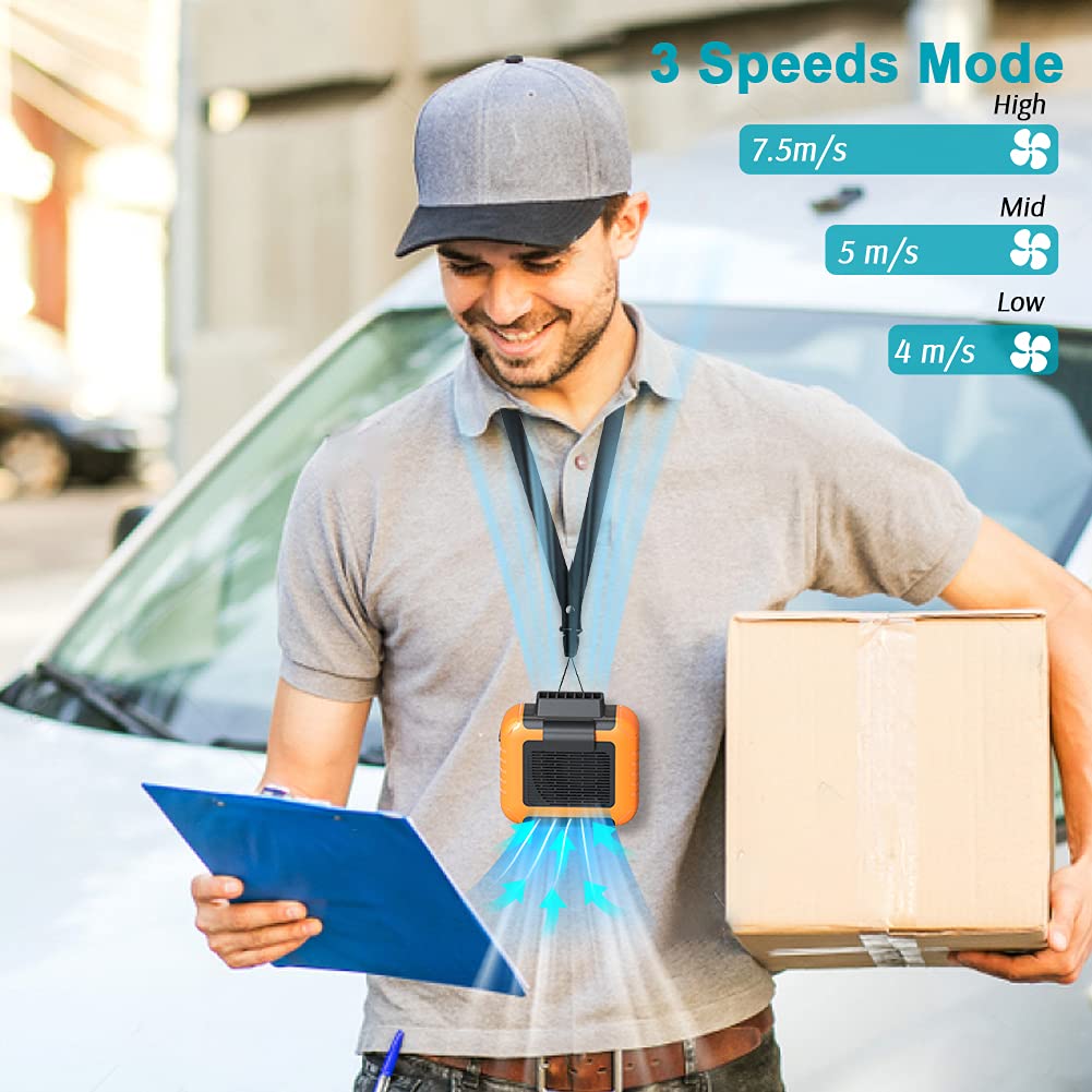 Yeedie Portable Waist Fan With 23H Working Time, Strong Airflow, 3 Speed, Personal Cool Clip Fan Under Shirt, Hand Free Wearable