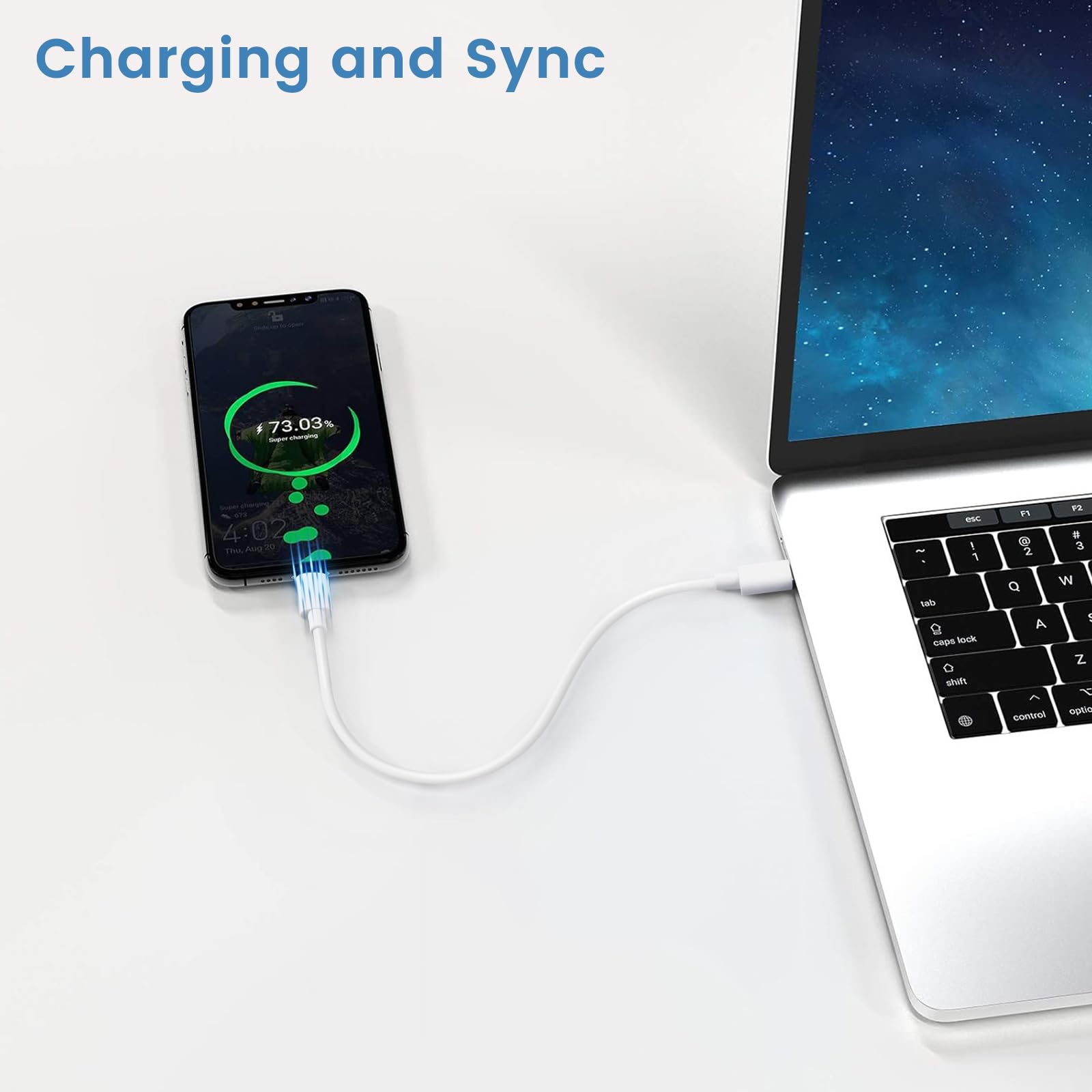 Charger Cord For Iphone 15/16, 15 Pro / 16 Pro, Short Usb C Cable 1 Ft, 2 Pack