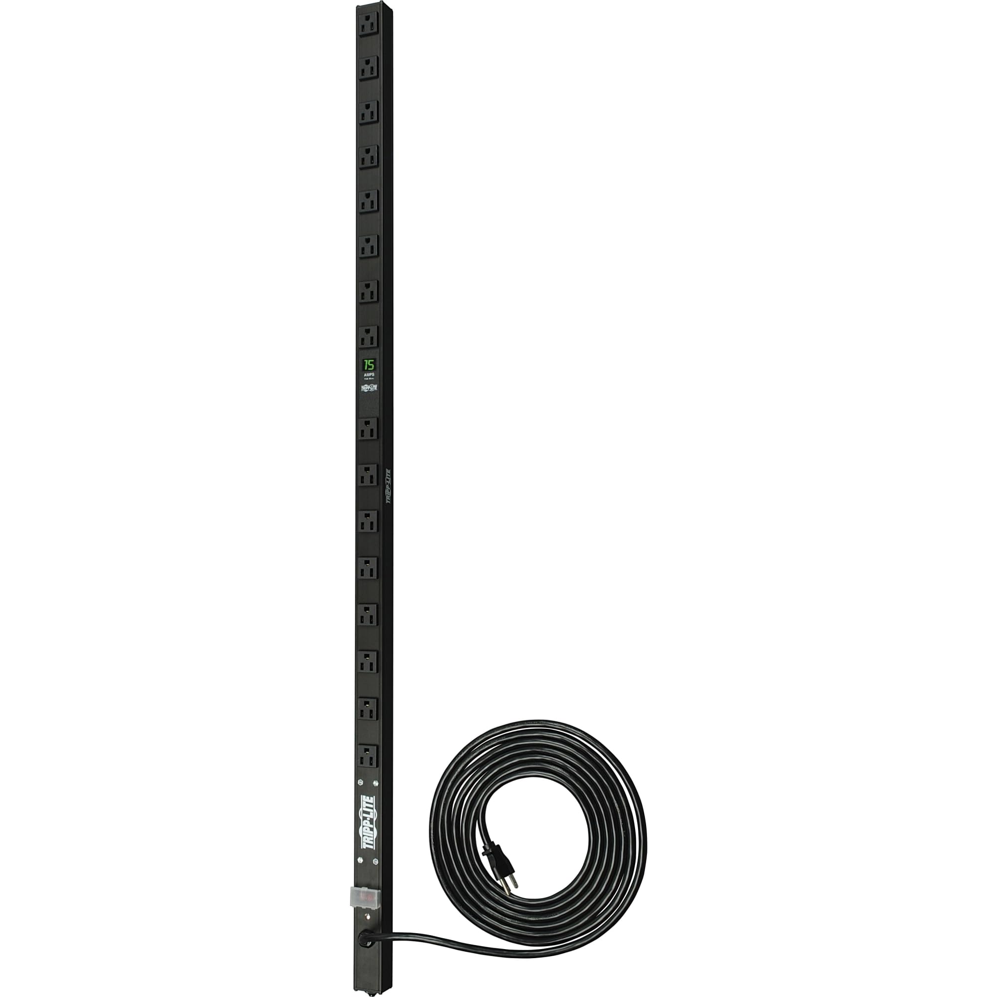 Tripp Lite Metered Pdu, 15A, 16 Outlets (5 15R), 120V, 5 15P, 15 Ft. Cord, 0U Vertical Rack Mount Power (Pdumv15)