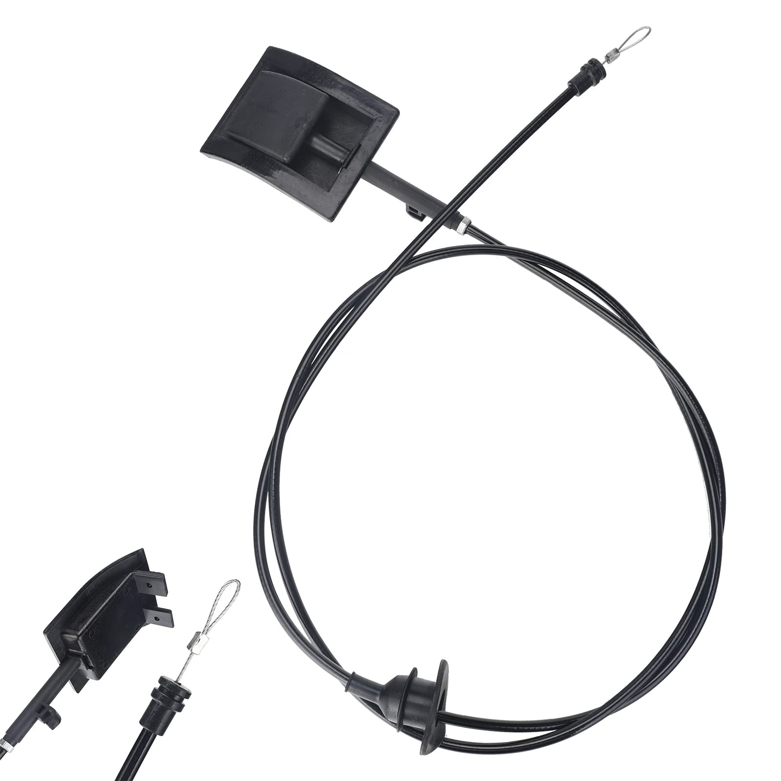 3Mirrors Hood Latch Release Cable & Handle Compatible With 1987 1997 Ford Super Duty F 150 F 250 F 350 F Series F2Tz16916A 912 0