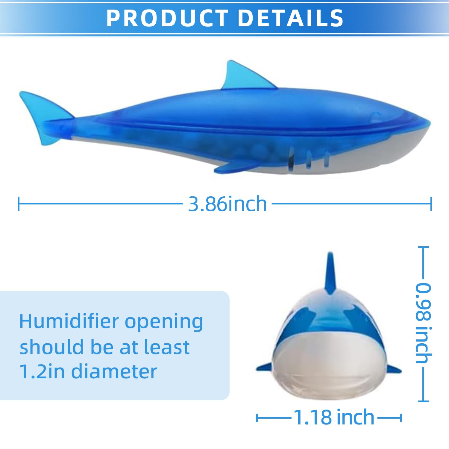 Humidifier Cleaner Fish 6 Pack,Humidifiers Fish Tanks Cleaner,Warm&Cool Most Humidifiers And Fish Tank,Purifier Water (Blue)