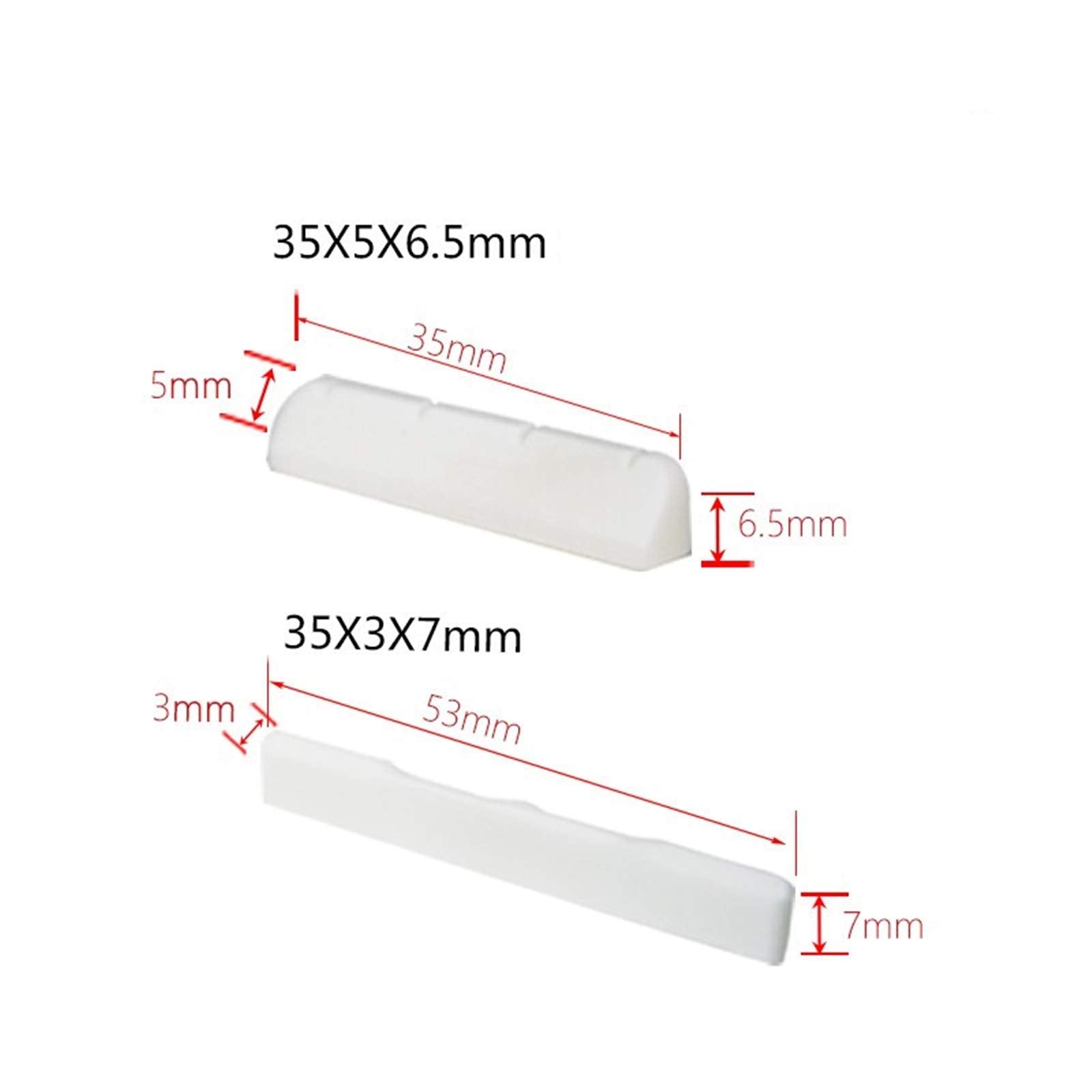 Miwayer Ukulele Real Bone 53Mm Bridge Saddle & 35Mm Nut For 4 String Ukulele Regula