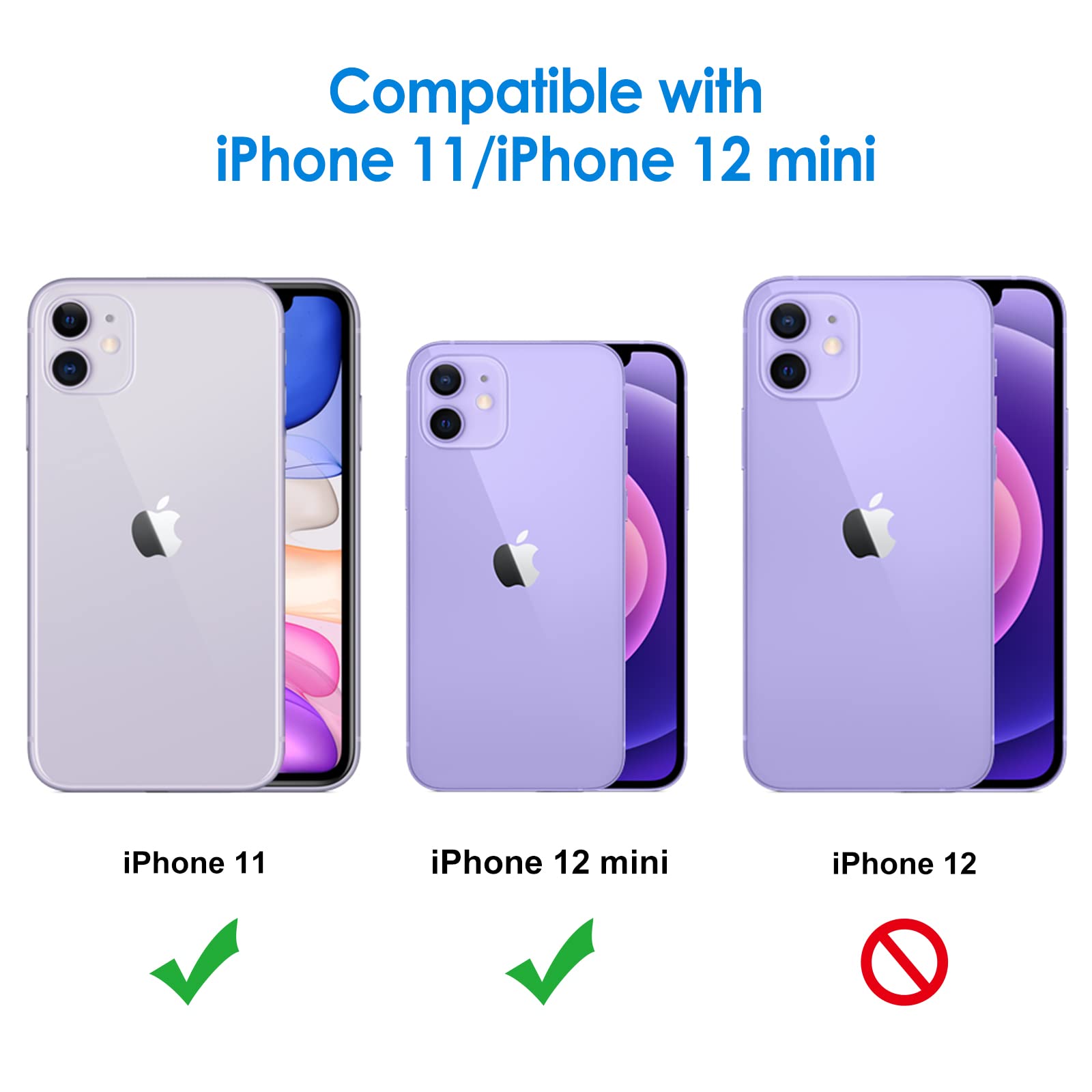 Jetech Camera Lens Protector For Iphone 11 6.1-Inch And Iphone 12 Mini 5.4-Inch, 9H Tempered Glass, Hd Clear, Anti-Scratch, Case