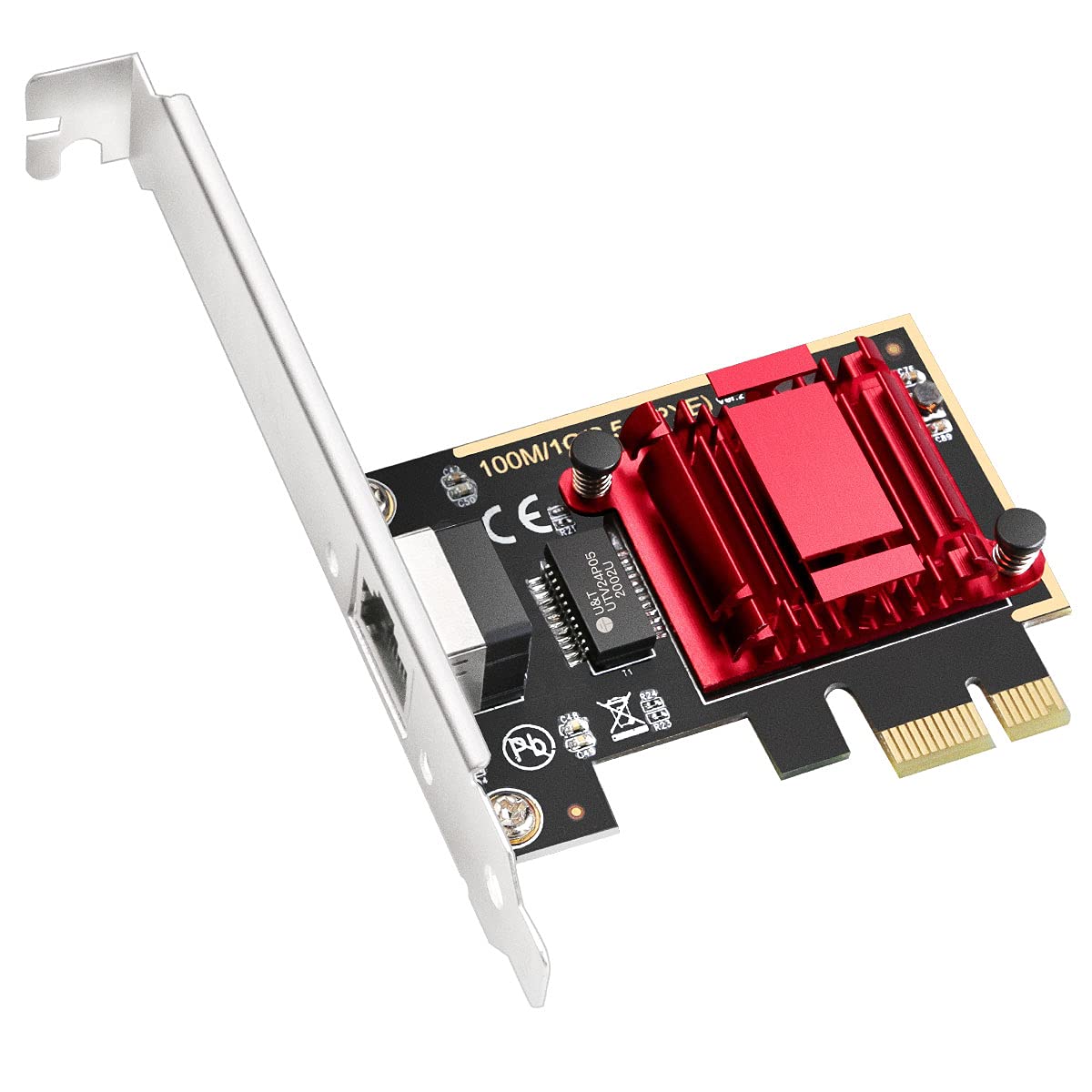 Cudy 2.5Gbps Pci Express Network Adapter, 2.5Gbase T Pcie Card, Rtl8125 Nic, Wake On Lan, Flow Control, Low Profile Bracket, Windows 11/10 /8/8.1/7, Windows Server 2012, 2008, Linux Pe25