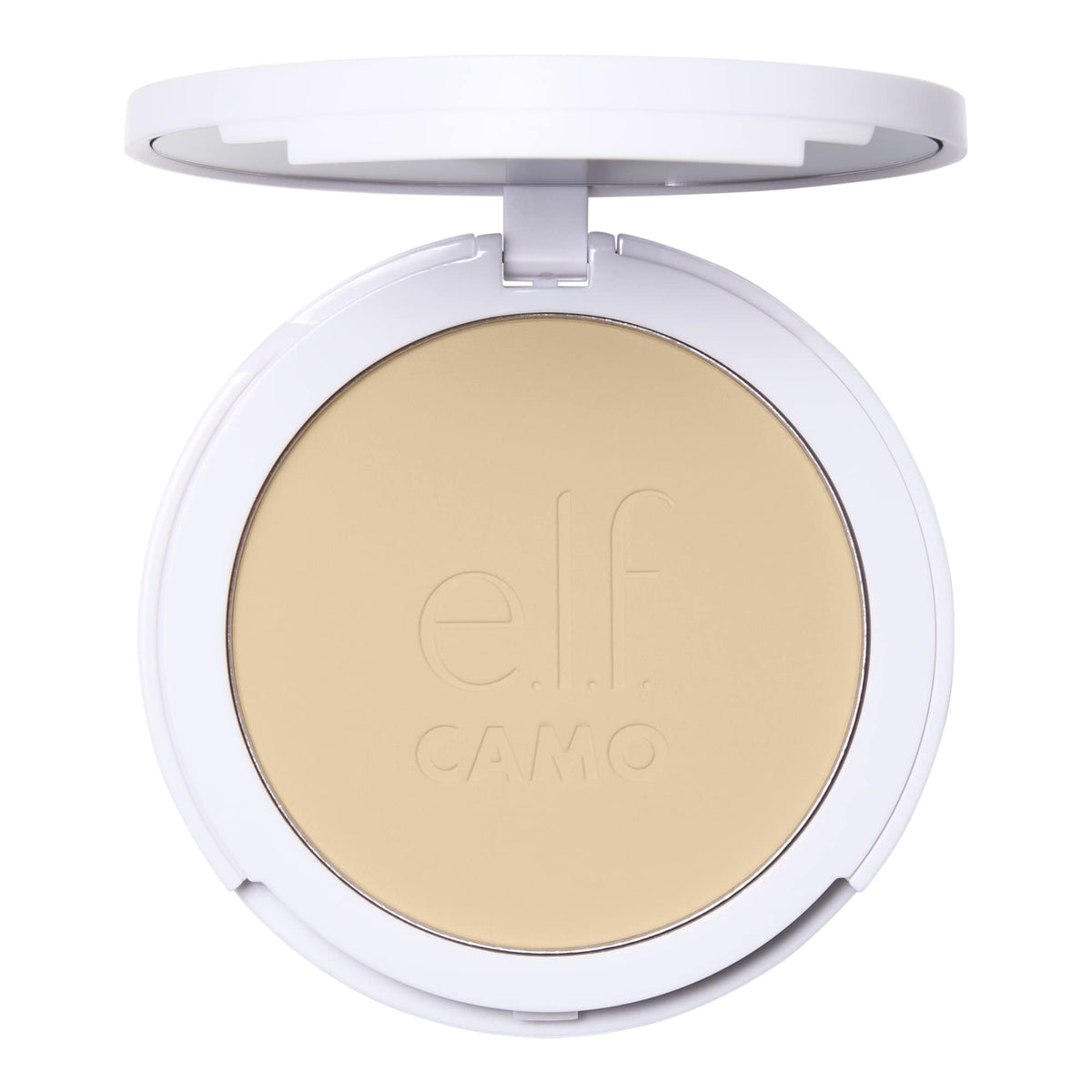 Elf Camo Powder Foundation, Lightweight, Primer Infused Buildable  Long Lasting Medium To Full Coverage Foundation, Fair 150 C