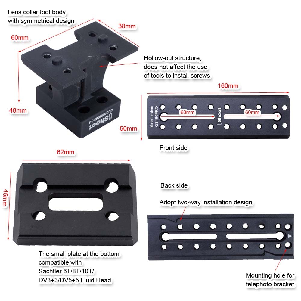 Ishoot Lens Collar Foot Tripod Mount Ring Base Compatible With Canon Rf 400Mm F/2.8L Is Usm, Rf 600Mm F/4L Is Usm & Rf 800Mm F/5