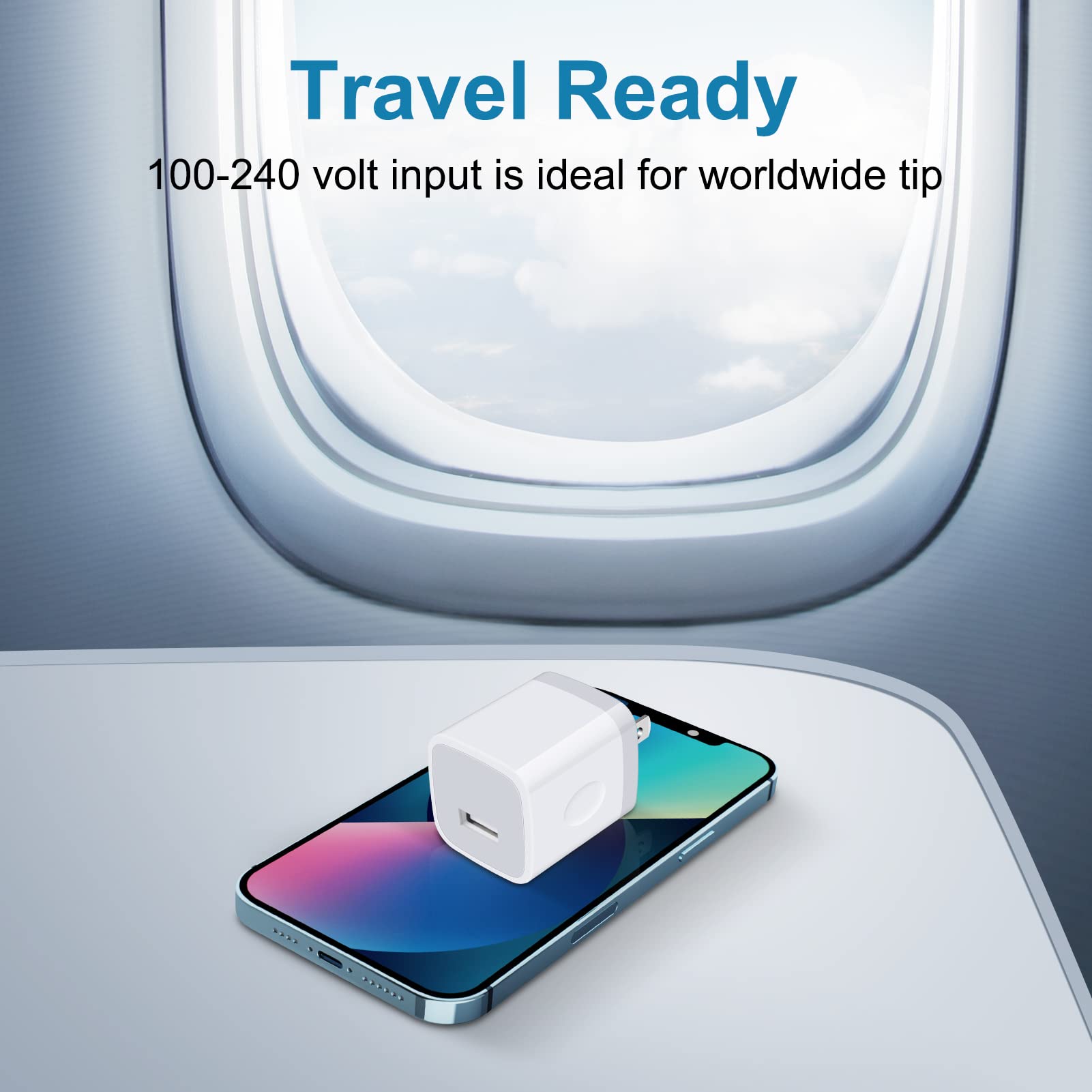 Iphone Wall Charger Adapter Usb Charging, 5Pack Single Port Usb Wall Plug In Phone Charger Cube Box Head Travel Power Blocks Bri