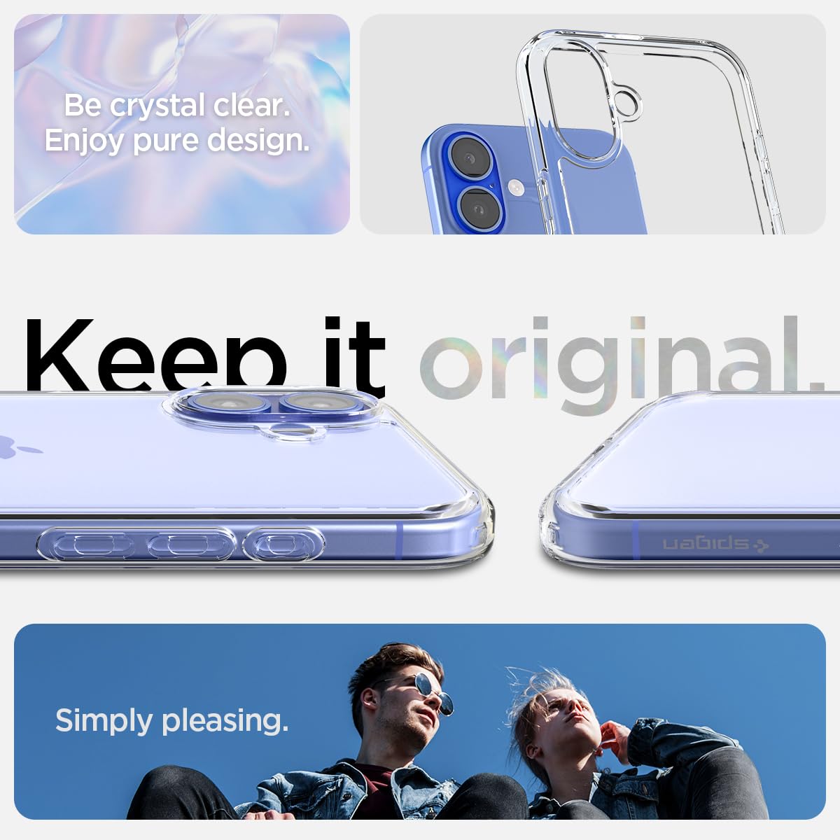 Spigen Ultra Hybrid Designed For Iphone 16 Case [Not Compatible With Magsafe], [Anti Yellowing], [Military Grade Protection]   C