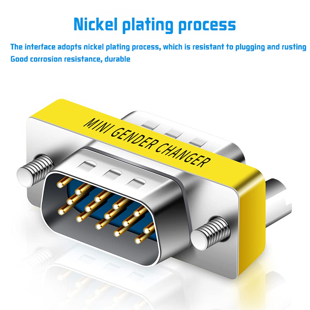 Lnhcaw Vga Adapter   Dual Vga Connector For 2 Monitors, Null Modem Adapter Male To Female, Extender