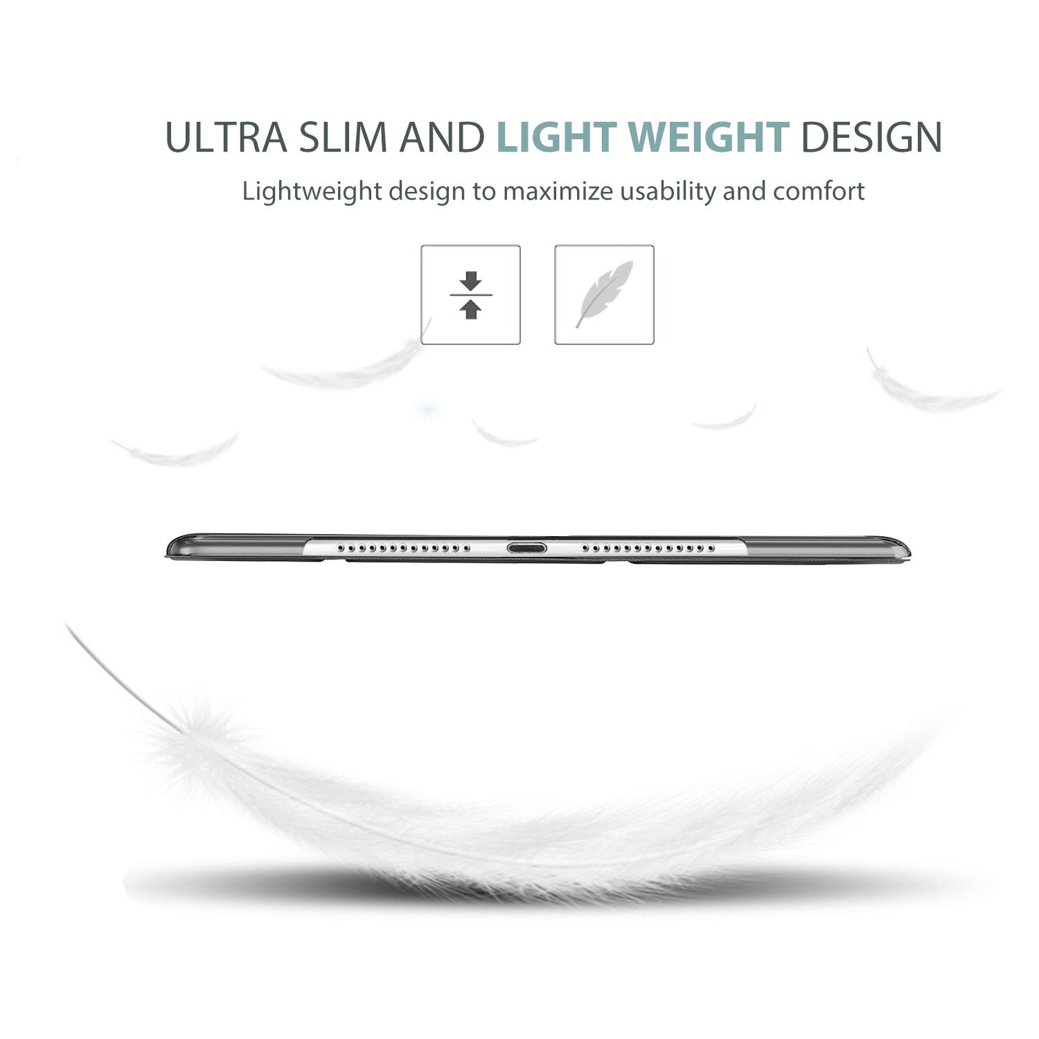 Procase Smart Case For Ipad Mini 5Th Generation(2019 Model), Lightweight Cover With Auto Sleep/Wake For Ipad Mini 5 -Black