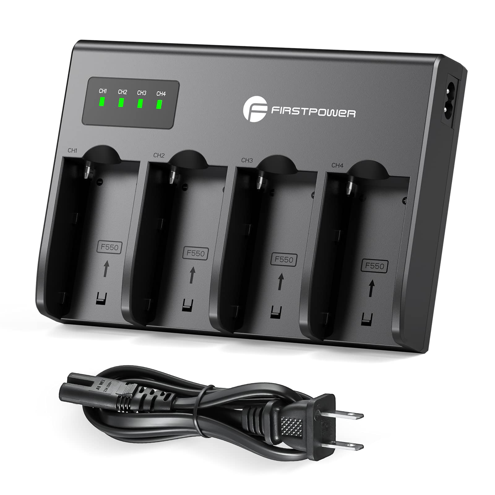 Firstpower 4 Channel Fast Charger For Sony Np F970, Np F960, Np F950, Np F930, Np F770, Np F750, Np F570, Np F550, Np F530 Camer