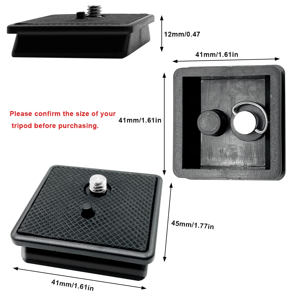 2 Pack 41Mm Tripod Quick Release Plate Camera Mounting Adapter, Qr Plate Camera Tripod Ball Head Parts Replacement Compatible Wi