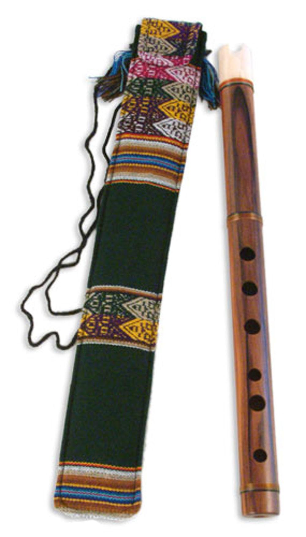 Novica Wooden Andean Quena Flute With Cow Bone Mouthpiece And Carrying Case, Song Of The Andes'