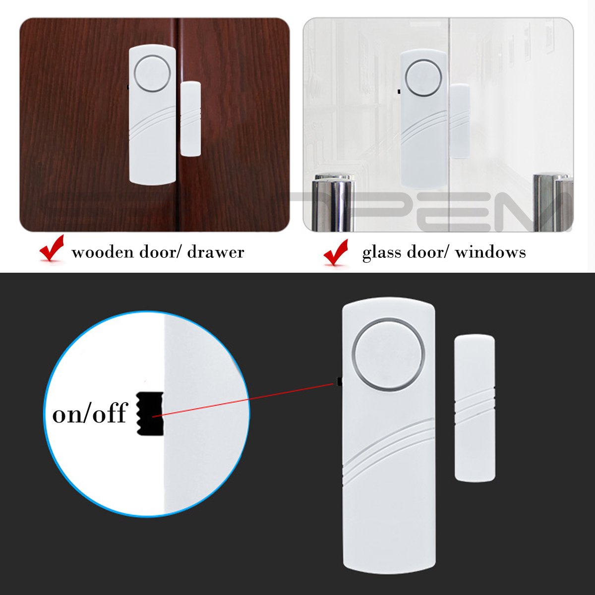 Home Security Alarm System Diy Kit   Magnetic Sensor   Guardian Protector   Window Glass Vibration Security Burglar Alarm For Ho