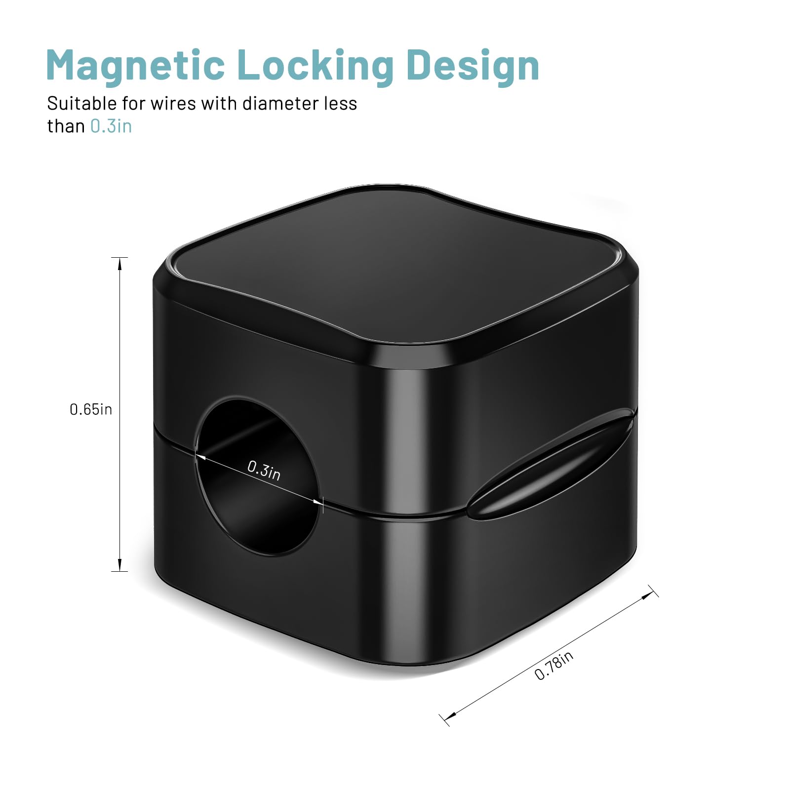 6 Pack Magnetic Cord Organizer, Znben Magnetic Cable Clips Holder Adhesive Cable Management Charger Wire Holder Clips For Desk,