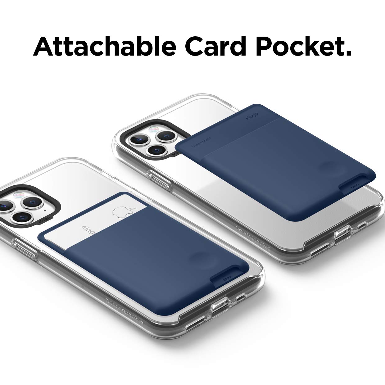 Elago Phone Card Holder - Secure Wallet, Ultra Slim For Back Of Phone, 3M Adhesive Id Iphone, Galaxy And Most Smartphones [Jean