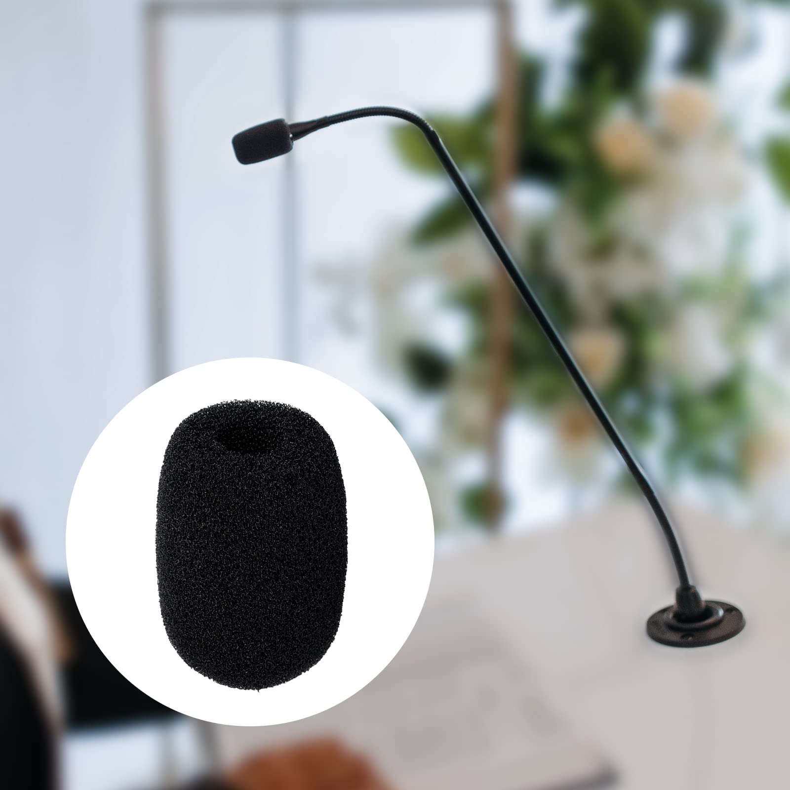 Luter 15Pcs Mini Foam Microphone Windscreens, High Density Foam Mic Covers For Headset Protection For Lavalier Microphones (Blac