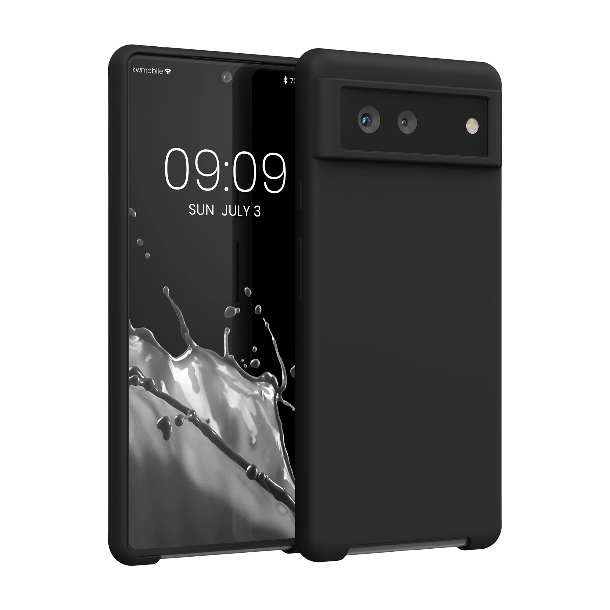kwmobile Case Compatible with Google Pixel 6 Case - TPU Silicone Phone Cover with Soft Finish - Black Matte