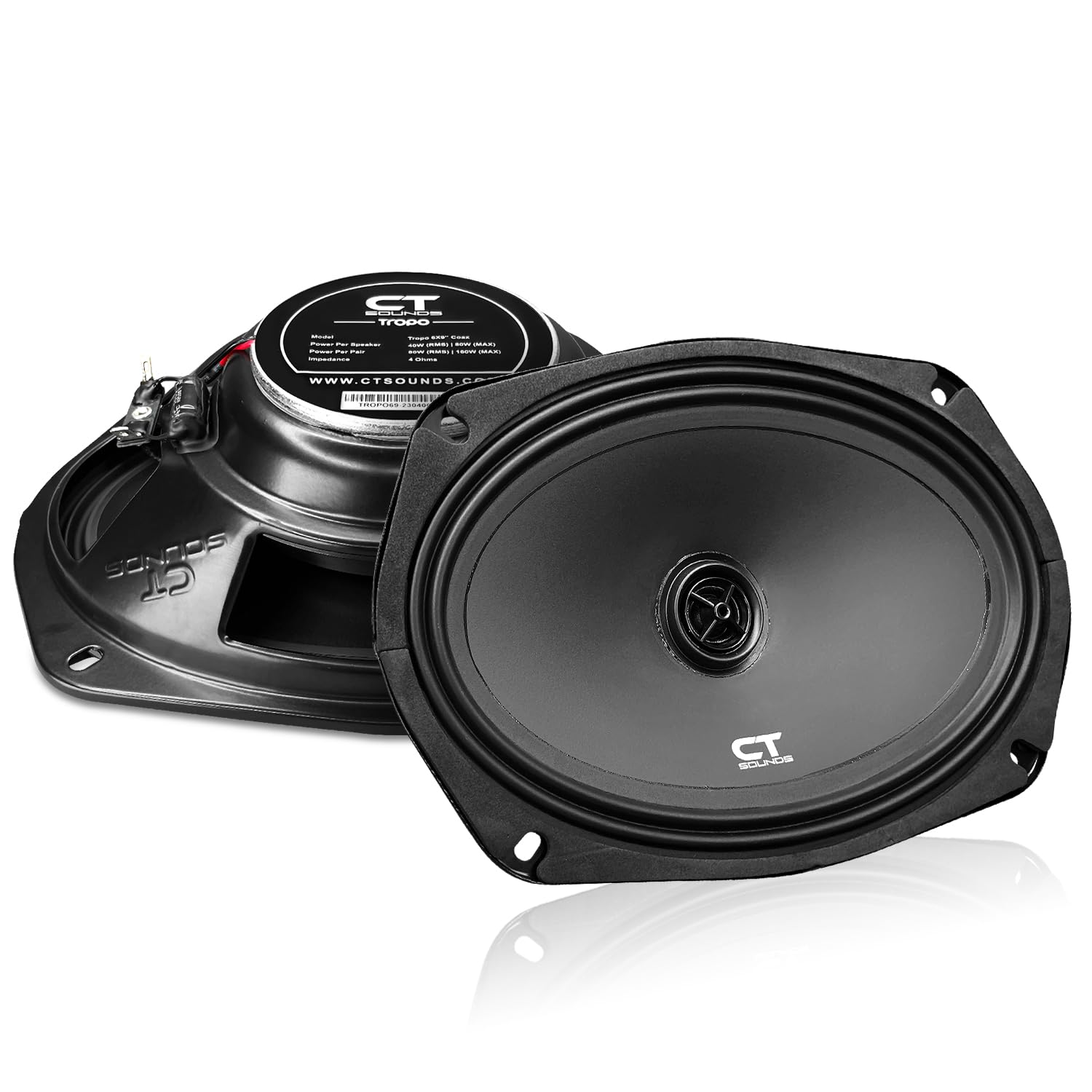 CT Sounds Tropo 6x9 160 Watt Shallow-Mount Coaxial Car Speakers - Pair