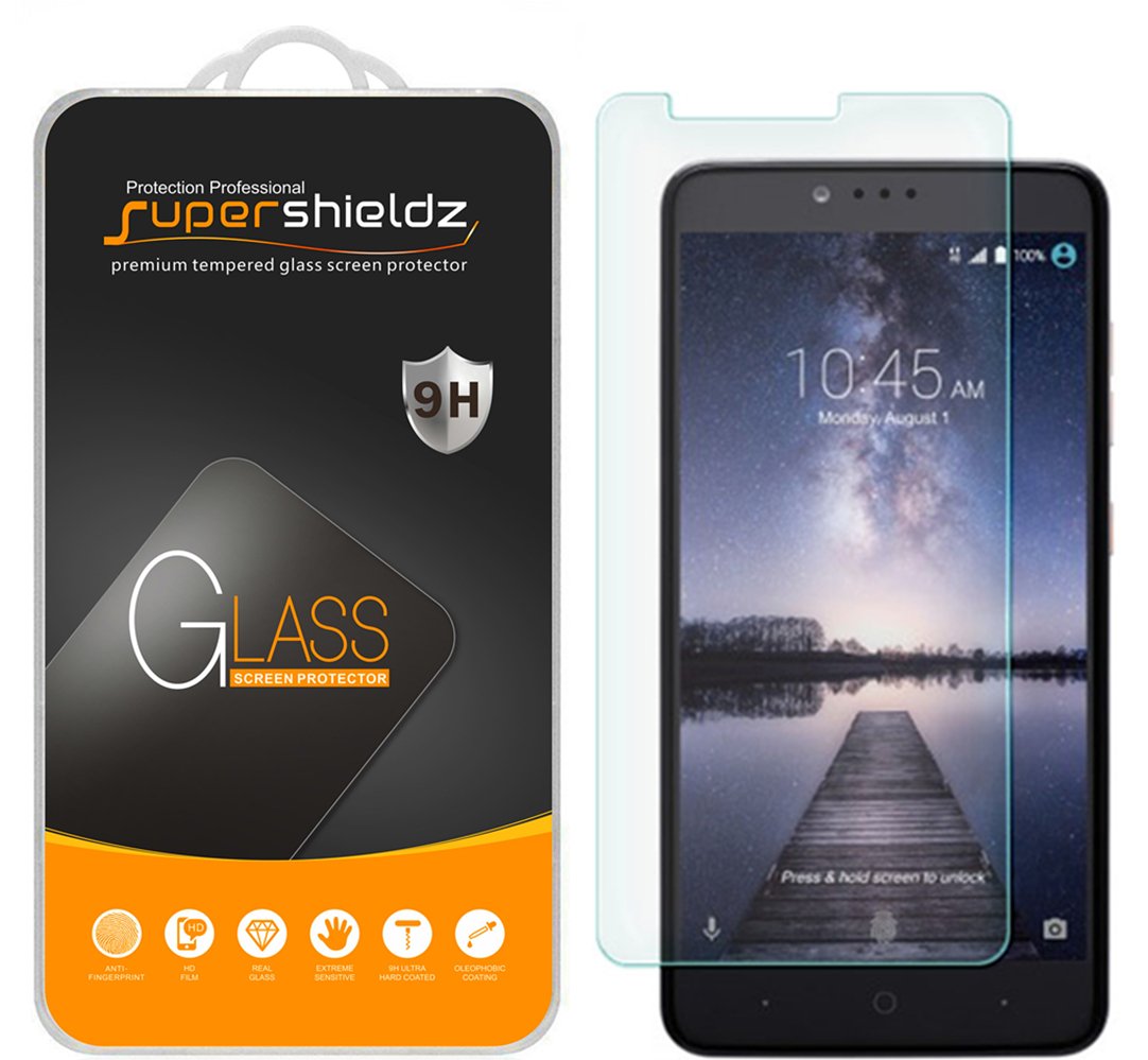 Supershieldz (2 Pack) Designed For Zte Zmax Pro Tempered Glass Screen Protector, Anti Scratch, Bubble Free