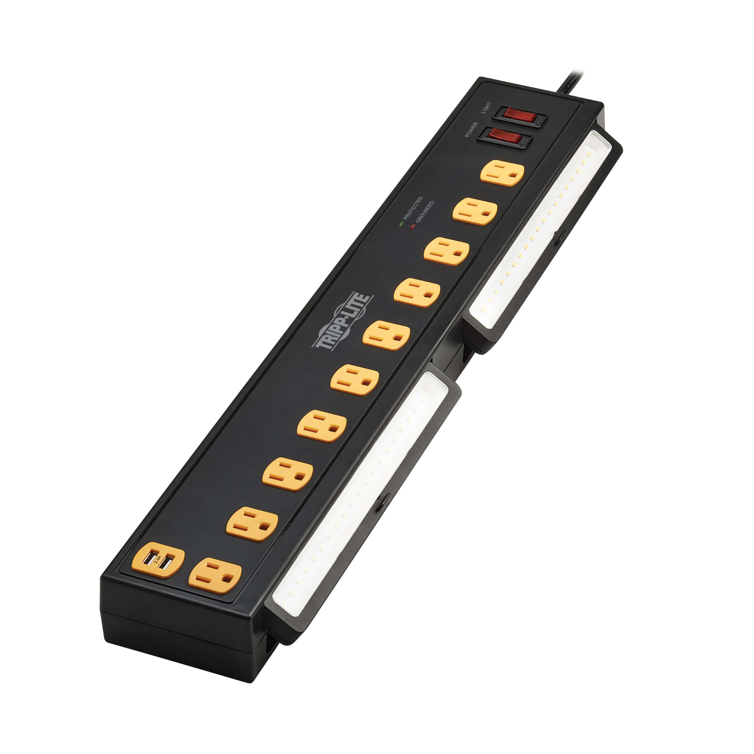 Surge 10 Outlet 2 Usb 6Ft Cord