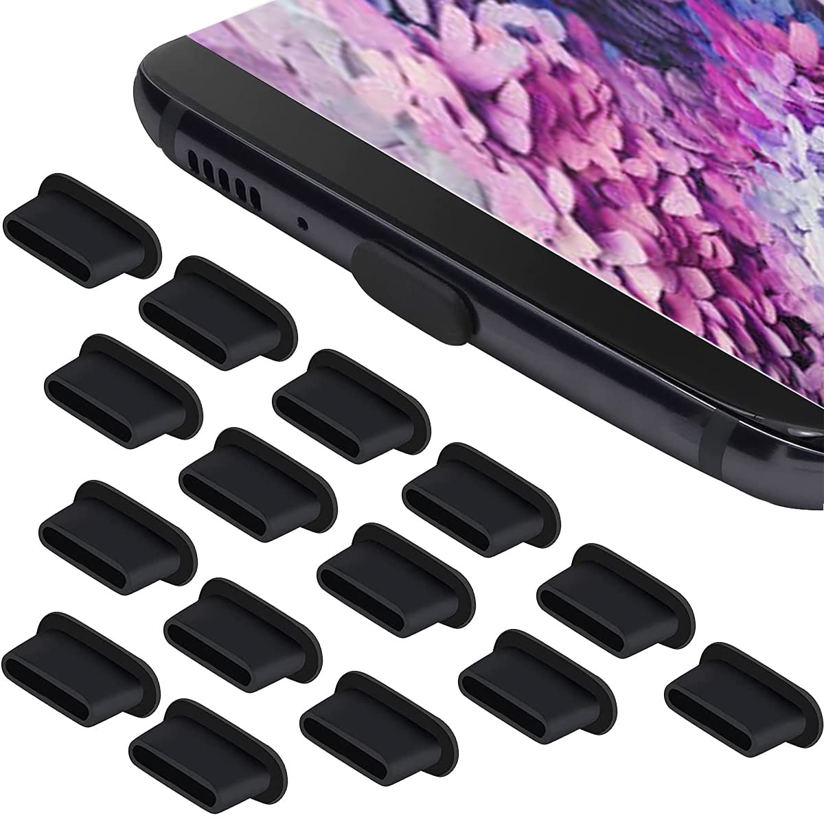 25Pc Usb C Dust Plug, Silicone Anti Dust Plug For Usb Type C, Usb C Dust Cover For Iphone 15 Pro Max Plus, Samsung Galaxy S23 S2
