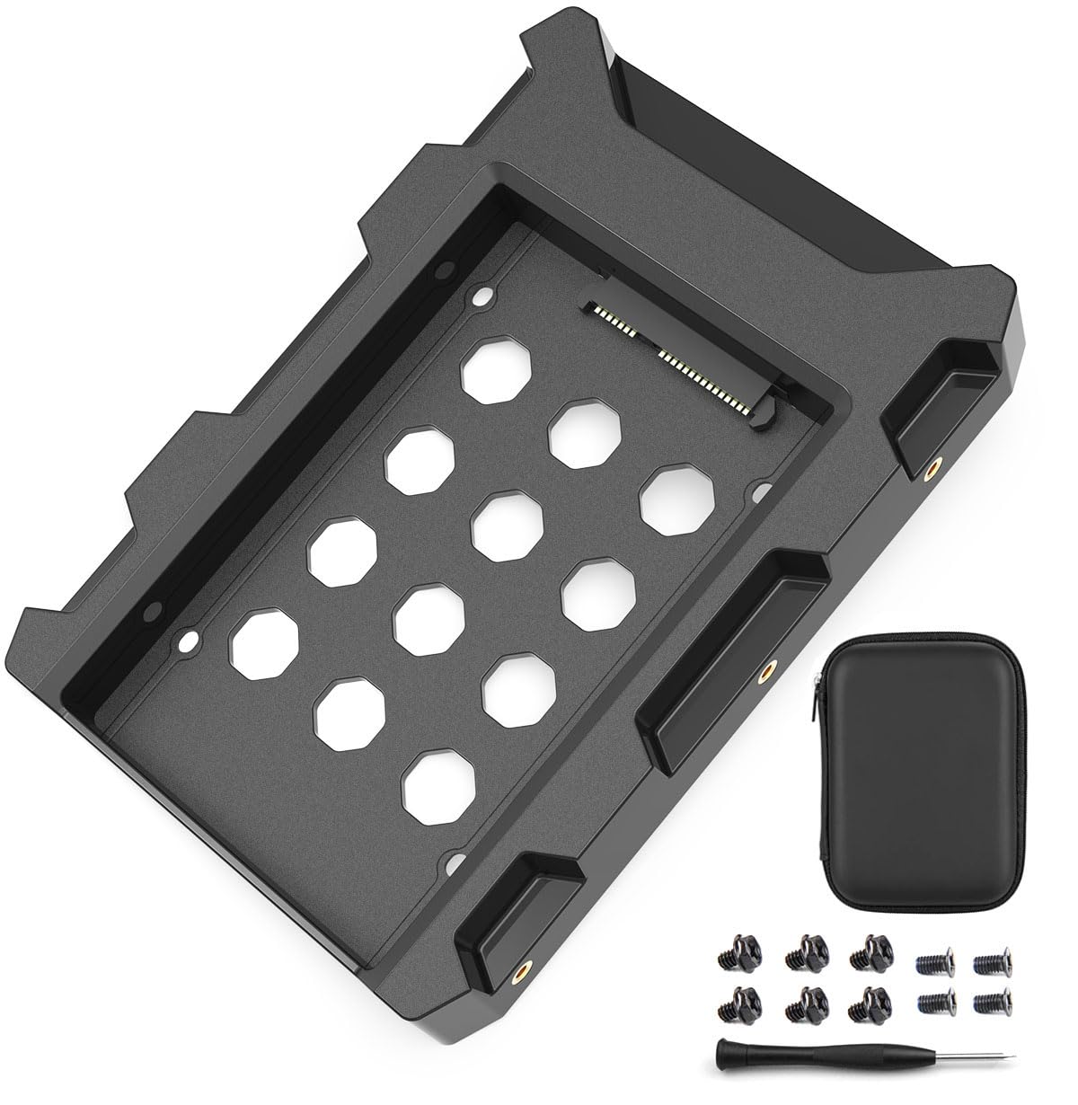 Decorstat 2.5'' Ssd Sata To 3.5'' Hard Drive Adapter Mounting Bracket Kit 1 Pack Internal Ssd Desktop Adapter Hard Disk Drive Mo