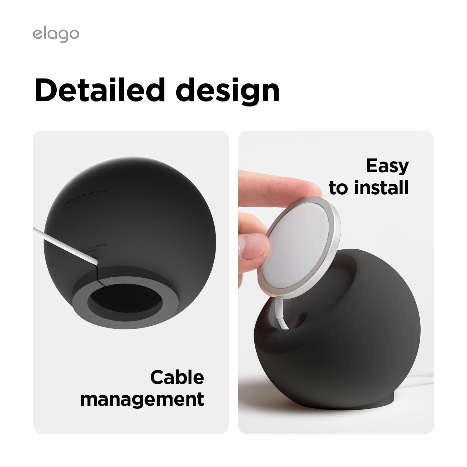 Elago Ms2 Charging Stand Compatible With Magsafe Charger   Premium Silicone Stand Compatible With Iphone15141312 Series, Designe