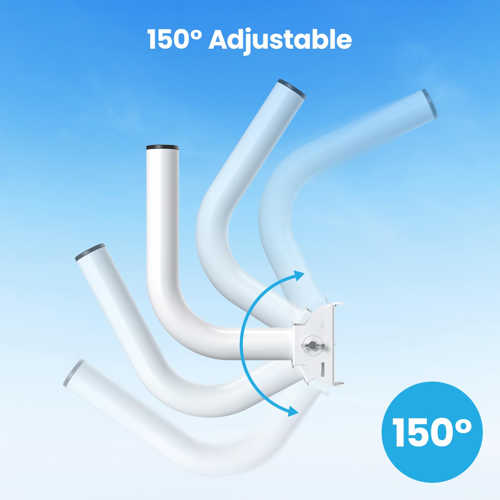 Ueevii Universal Wireless Bridge Bracket Mount, Pole And Wall Mounted Mount For Outdoor Point To Point Ap Access Point Client Bridge Cpe,4 Pack