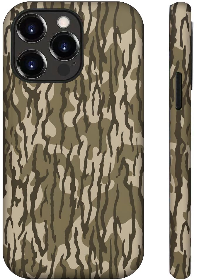 Zhuxuxitt Case Compatible With Iphone 13 Pro Max,Camo Camouflage Phone Case Hybrid 2-Layer Hard Shell,Shockproof Soft For Girl W