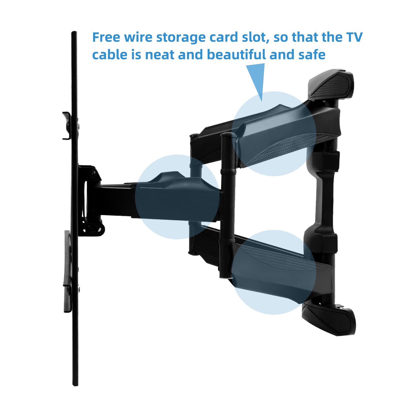 Sylvox Full Motion Outdoor Tv Wall Mount, Fits For Tv Size From 40 Inch To 75 Inch, Flexible 6 Articulating Dual Arms, Wall Moun