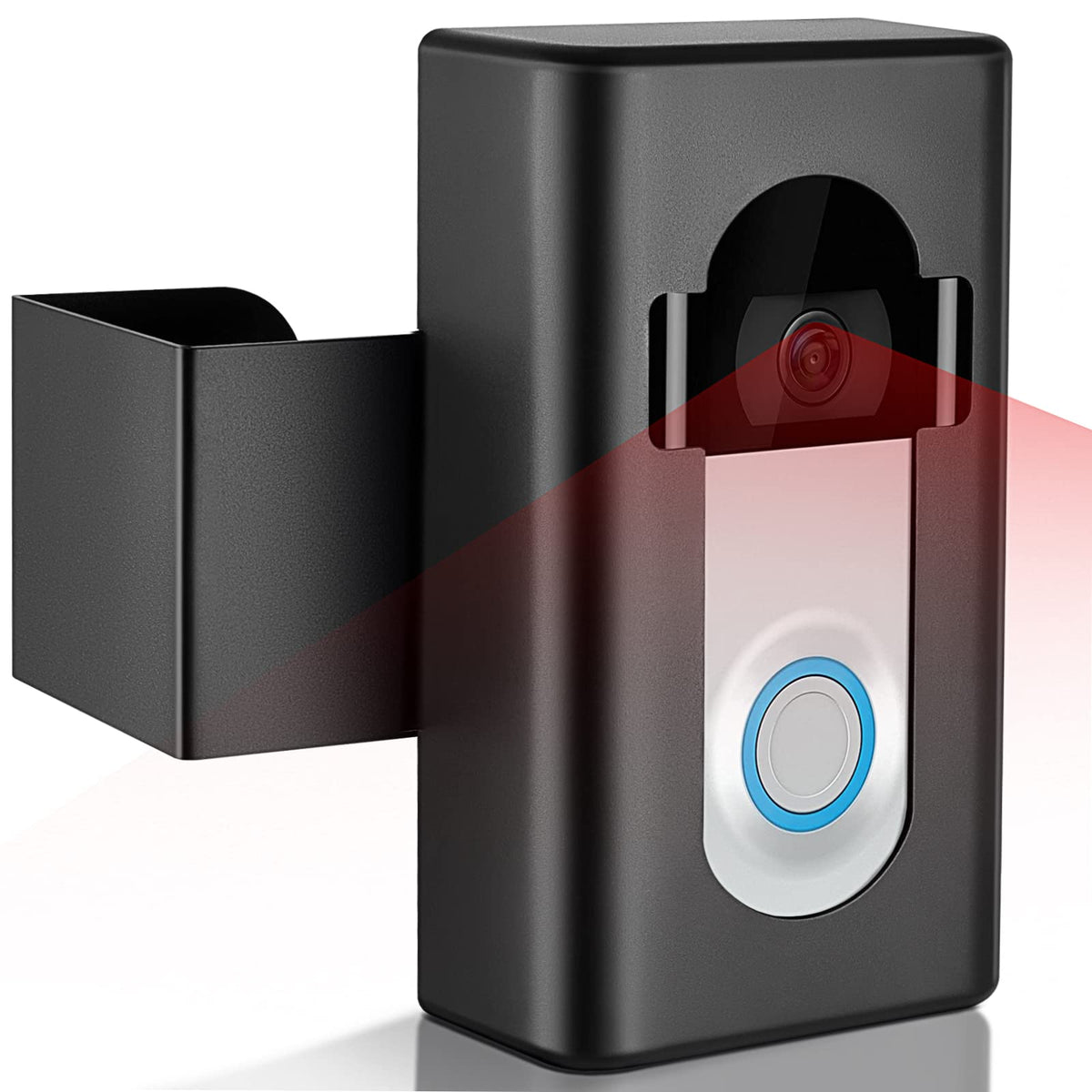 Anti-Theft Video Doorbell Mount, No-Drill Ring Video Doorbells Holder, Camera Doorbell Mount Not Block Sensor, Adjustable Blink 