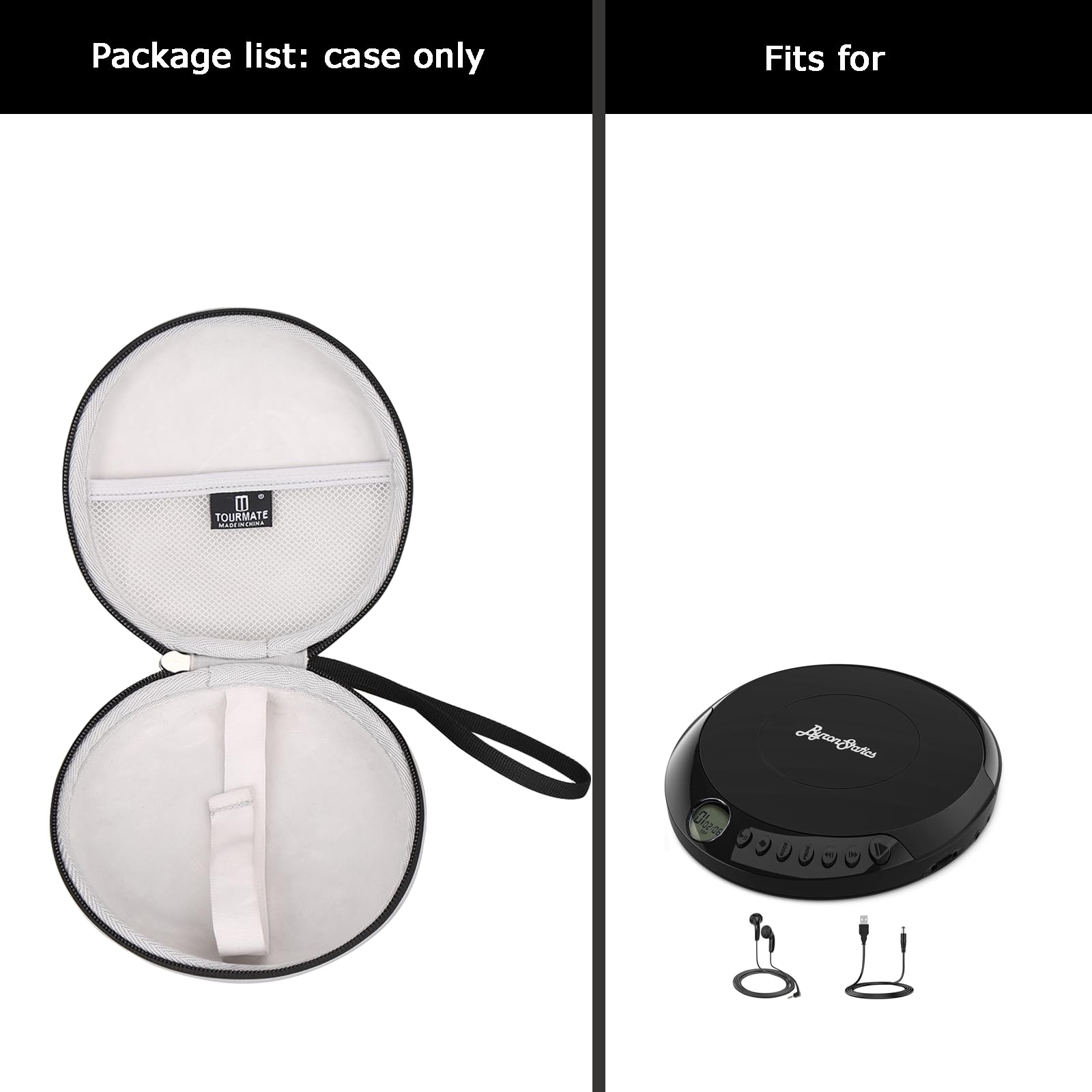 Tourmate Cd Player Case Compatible For Byronstatics Pcd220B / Gpx Pcb319B Portable Disc Cd Player, Travel Carrying Stoarge Holde