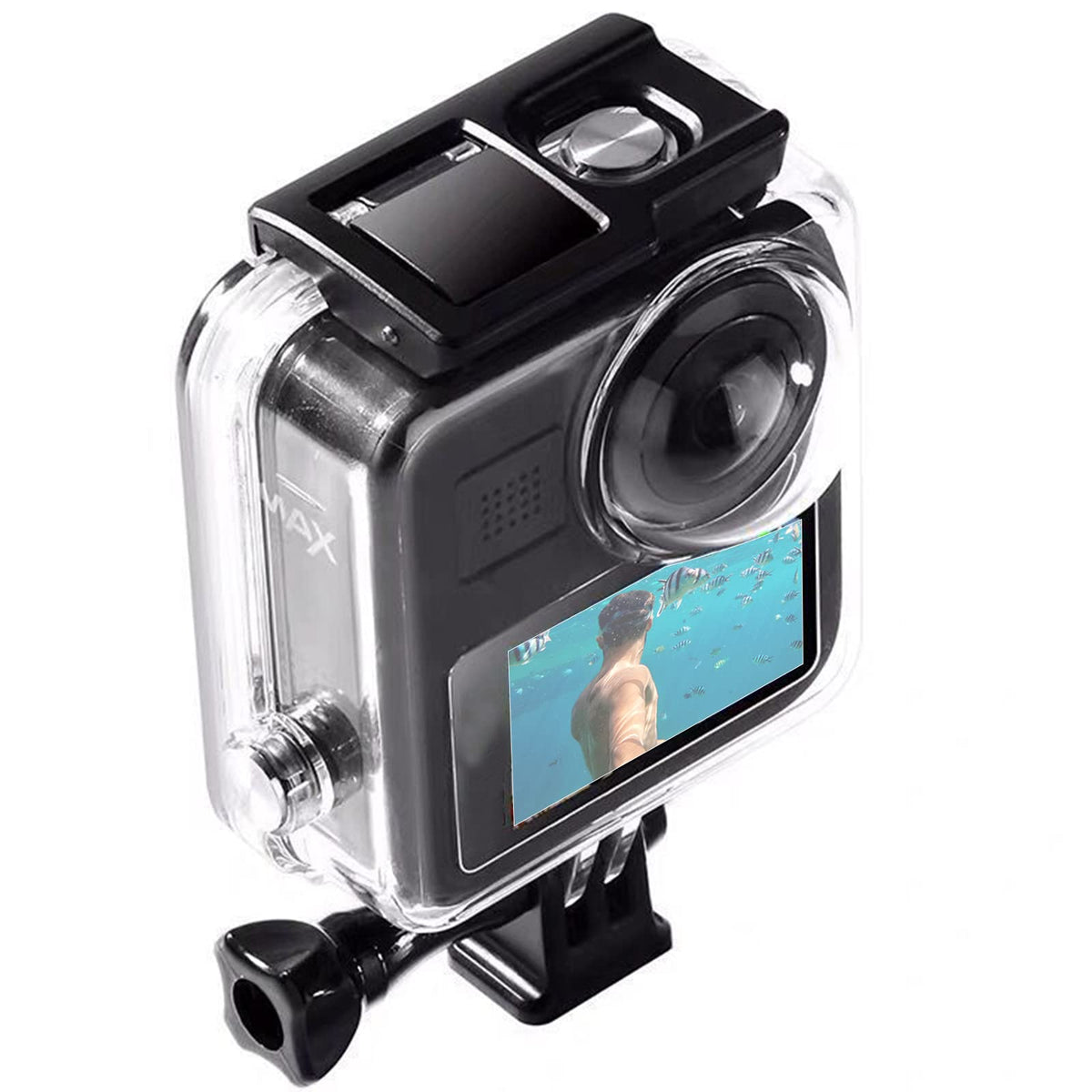 Underwater Housing Case Compatible with Goproo Max Waterproof 360 Case Panorama Camera Protective Shell 40m/131ft Water Thght fo