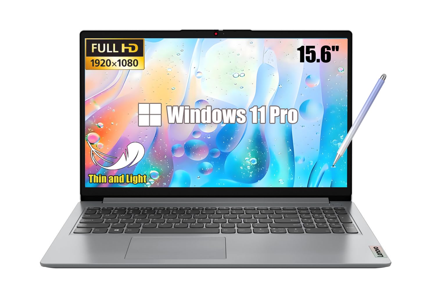 Lenovo IdeaPad 15.6 FHD 1080p Touch Laptop - Intel Core i3-1215U - 24GB RAM - 1TB PCIe SSD - Wi-Fi 6 - Webcam -Stylus Pen - Clou