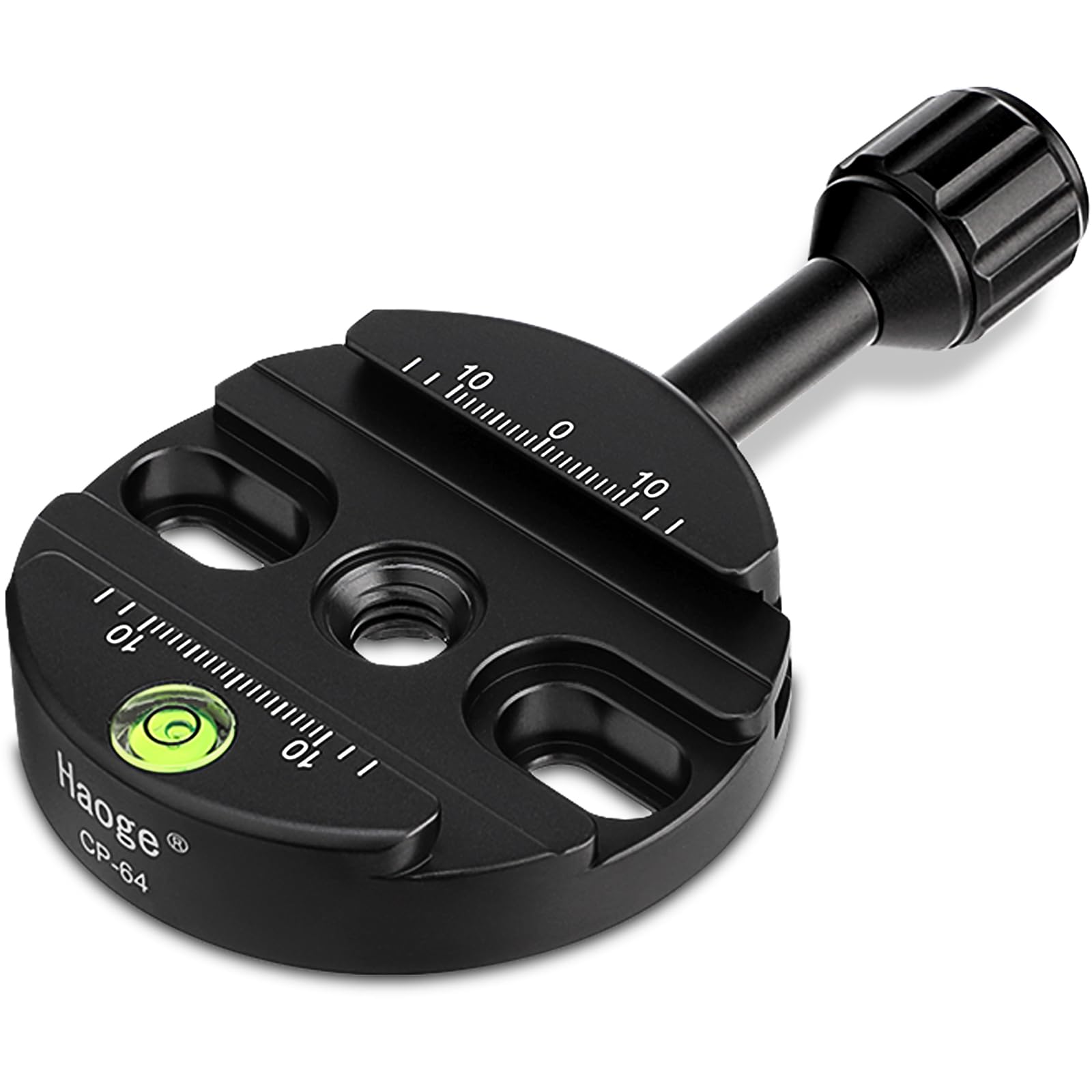 Haoge 64mm Screw Knob Clamp Adapter Mount for Quick Release QR Plate Camera Tripod Ballhead Monopod Ball Head Fit Arca Swiss