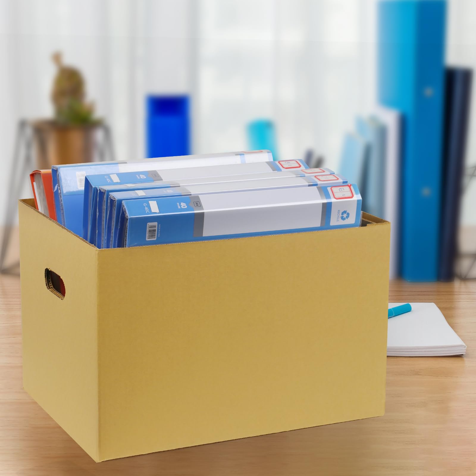 Lineco, Archival Storage Cartons, Ready To Assemble, For Documents Or Photos, Acid Free, Buffered Corrugated Board, 12 X 15 X 10 In, Tan, Pack Of 5