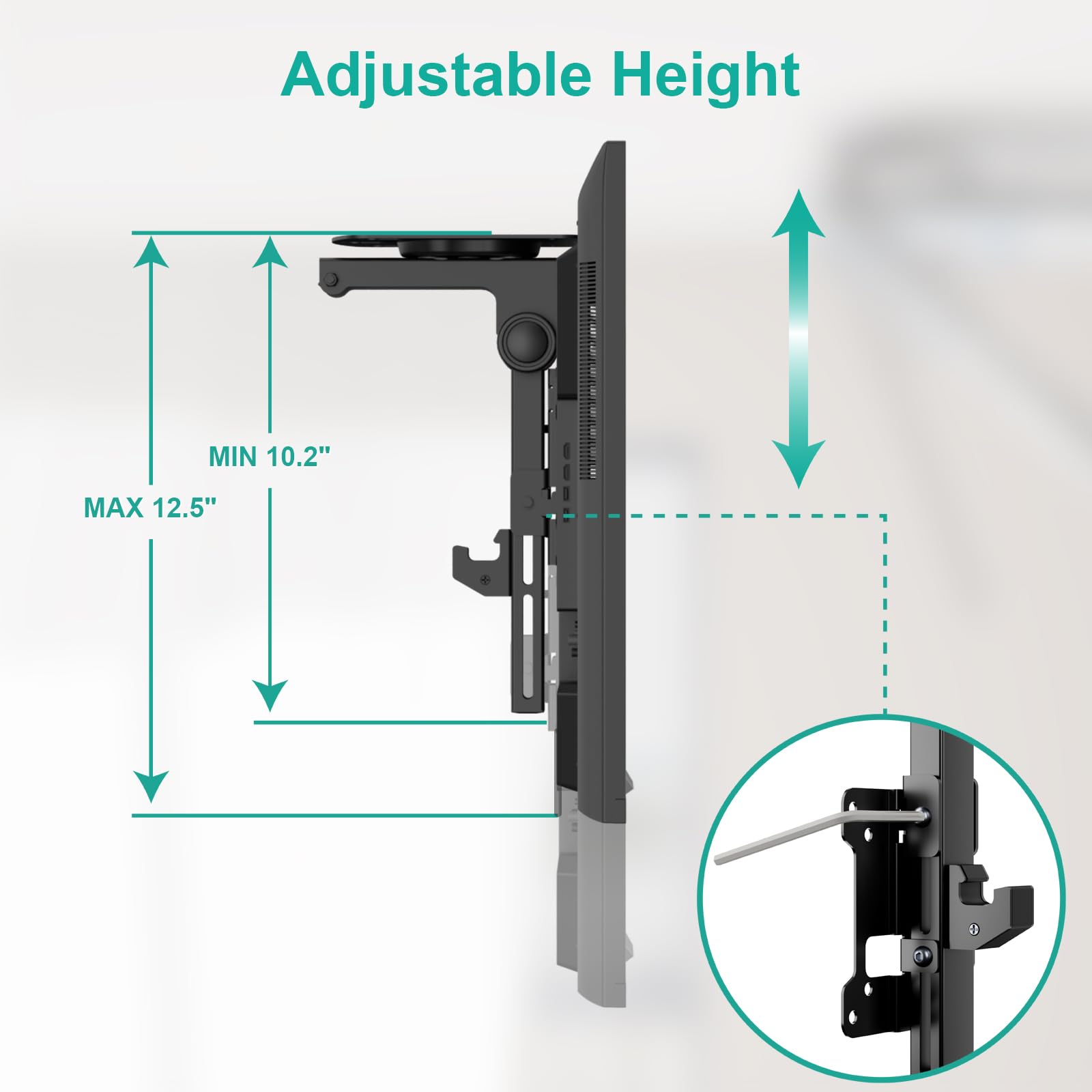 WALI Folding Ceiling TV Mount, Swivel and Flip Down TV Bracket for 13 27 inch Flat Screens, Height Adjustable TV Mount Saving Space, Max Mounting Holes 100x100mm(FCM101), Black