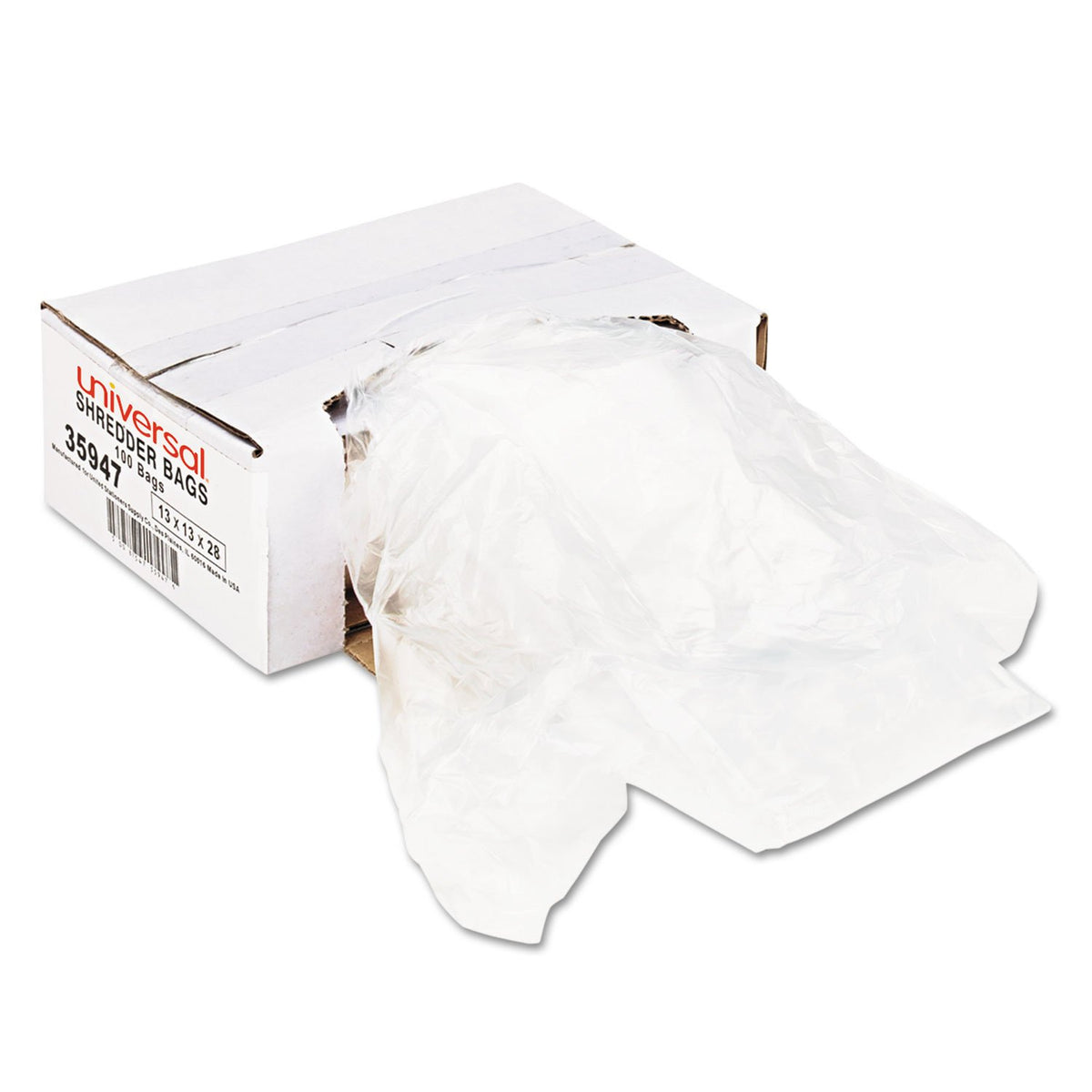 Universal 35947 High Density Shredder Bags, 16 Gal Capacity, 100/Box