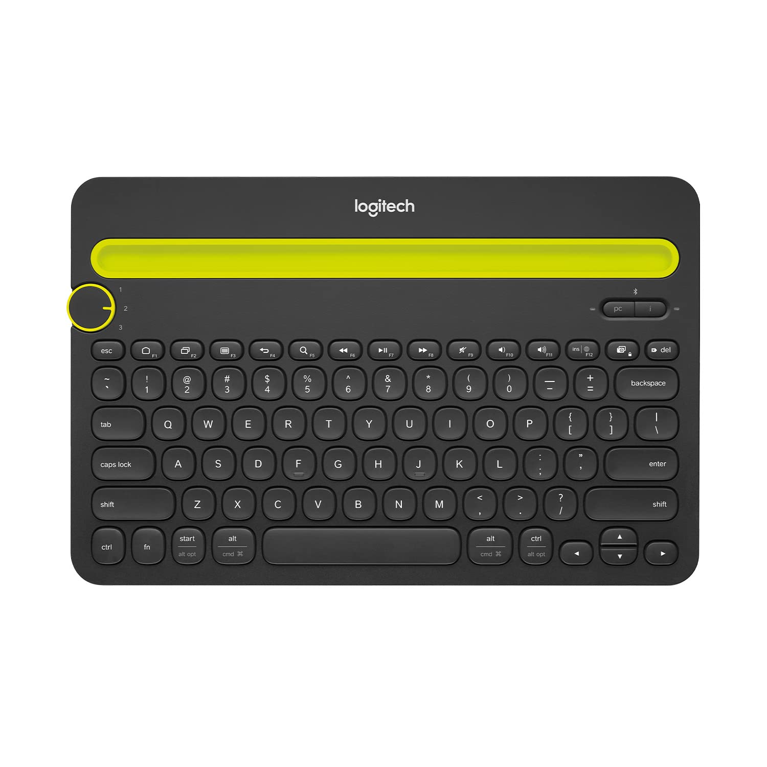 Logitech K480 Wireless Multi Device Keyboard For Windows, Macos, Ipados, Android Or Chrome Os, Bluetooth, Compact, Compatible Wi