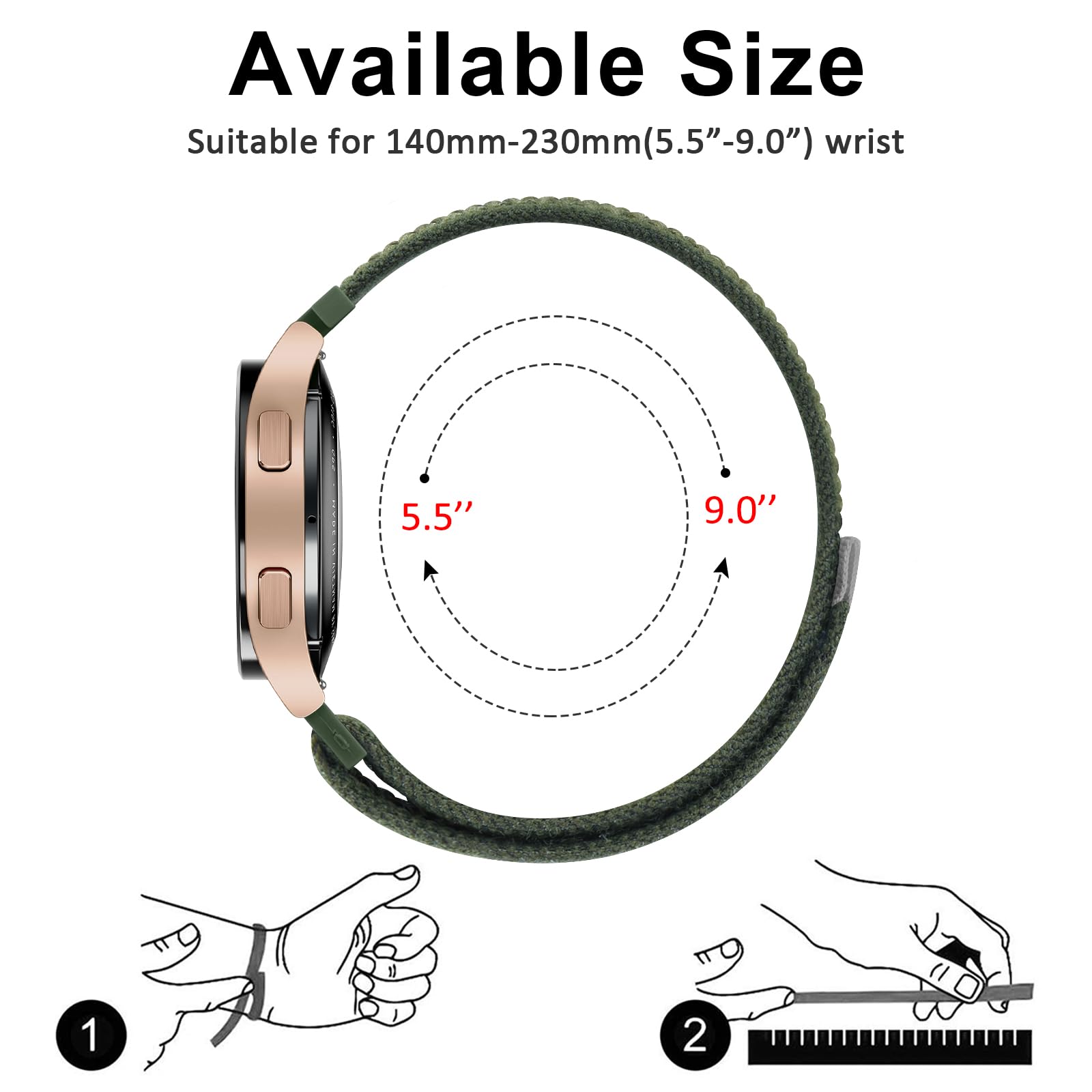 Meliya Band Compatible With Amazfit Bip 5 / Bip 6 Band Women Men Women Men, 22Mm Adjustable Soft Nylon Replacement Watch Strap F