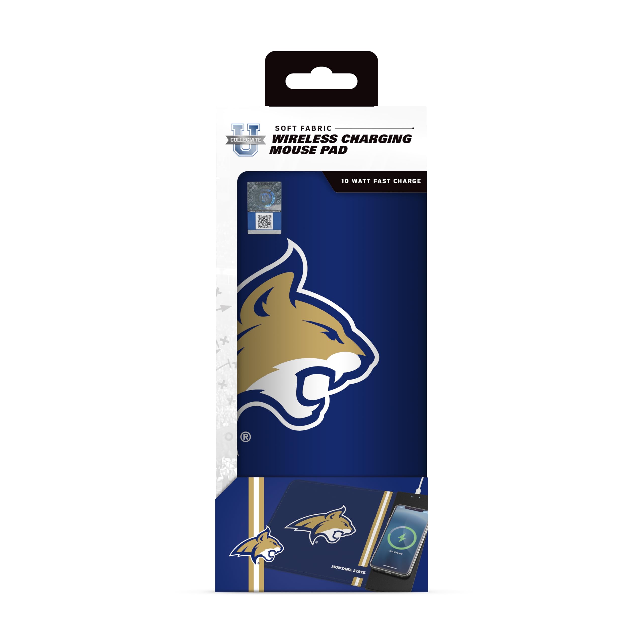 Soar Ncaa Wireless Charging Mouse Pad, Montana State Bobcats