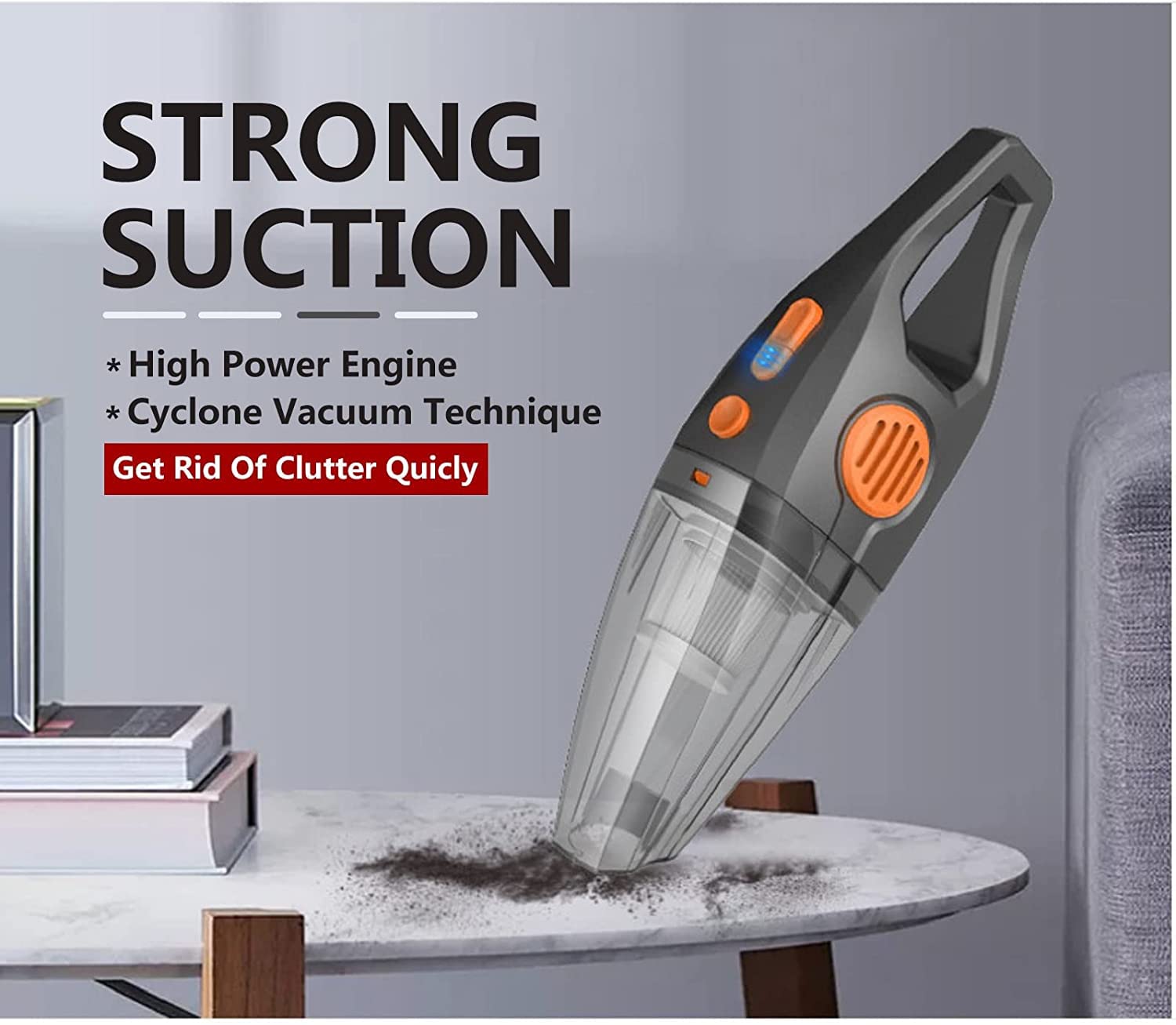 Azhzolsk Dust Busters Upgrade Handheld Vacuum Cordless Rechargeable Handheld Vacuums 12000Pa 16500Pa High Power With Power Displ