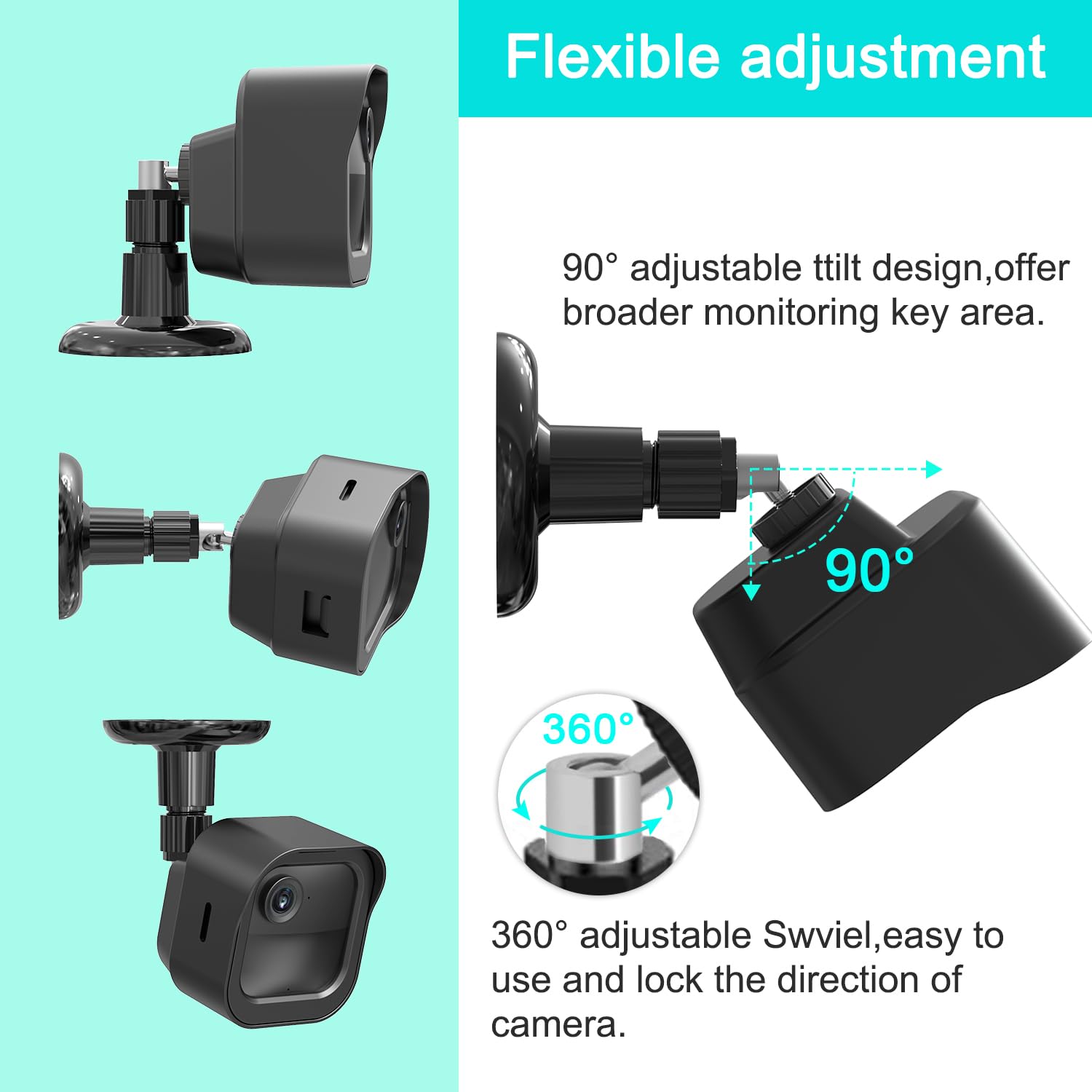 All New Blink Outdoor 4Th Gen Camera Mount, 3 Pack Weatherproof Protective Housing And 360 Degree Adjustable Mount With With Syn
