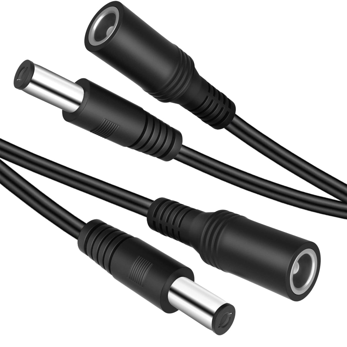 2 Pack 13Ft Dc Power Extension Cable 5.5Mm X 2.1Mm 12V Dc Extension Cord Security Camera Wire Male To Female For Cctv Indoor Cam