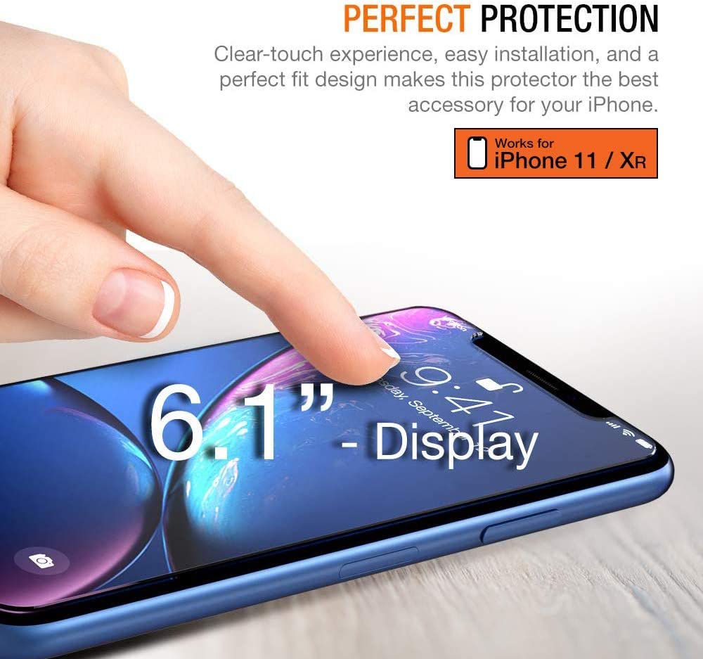 Trianium Tempered Glass Screen Protector Designed For Apple Iphone 11 (2019) / Iphone Xr (2018), 3 Pack Hd 0.25Mm Glass 9H Film